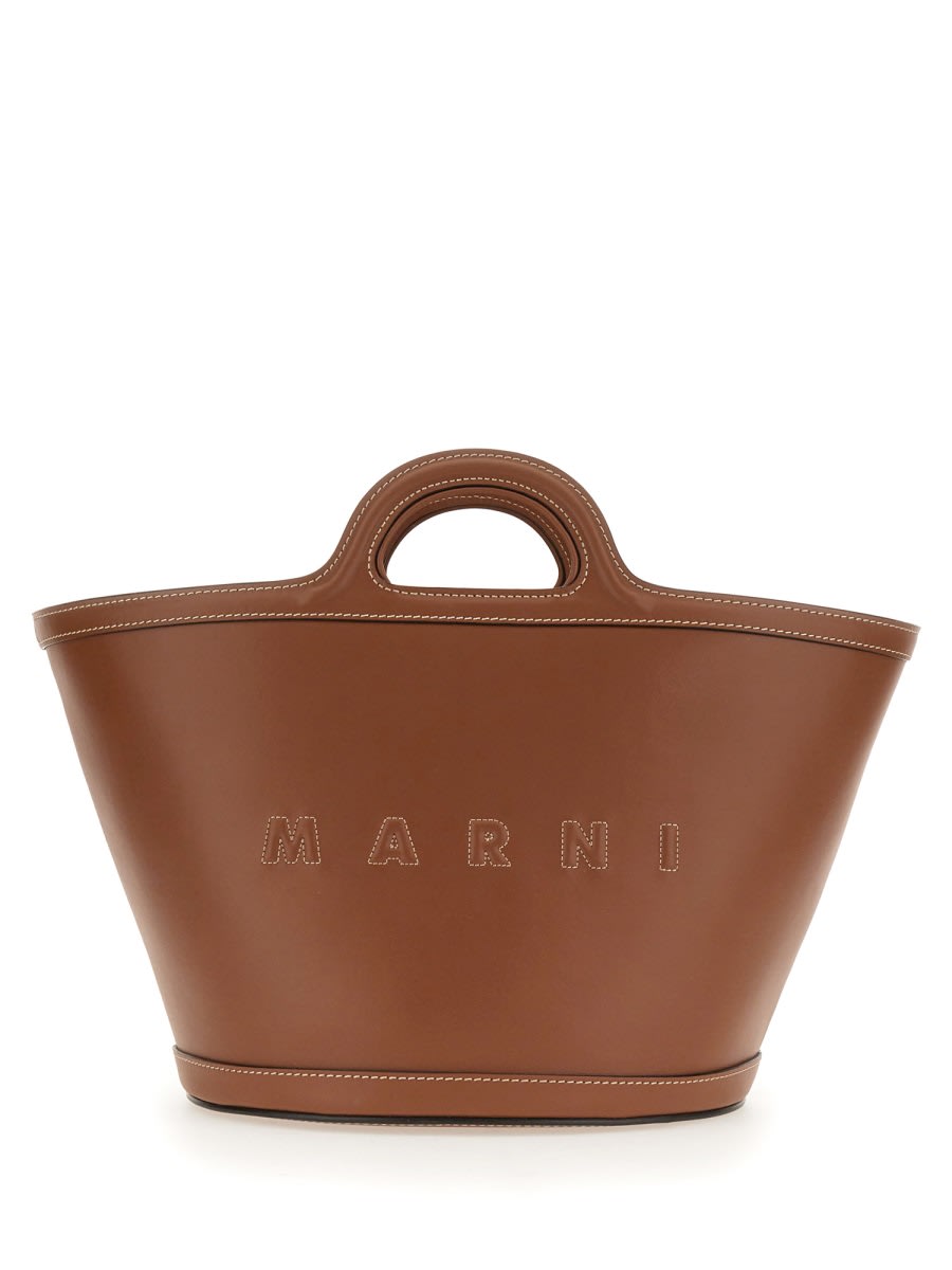 Shop Marni Tropicalia Small Bag In Brown