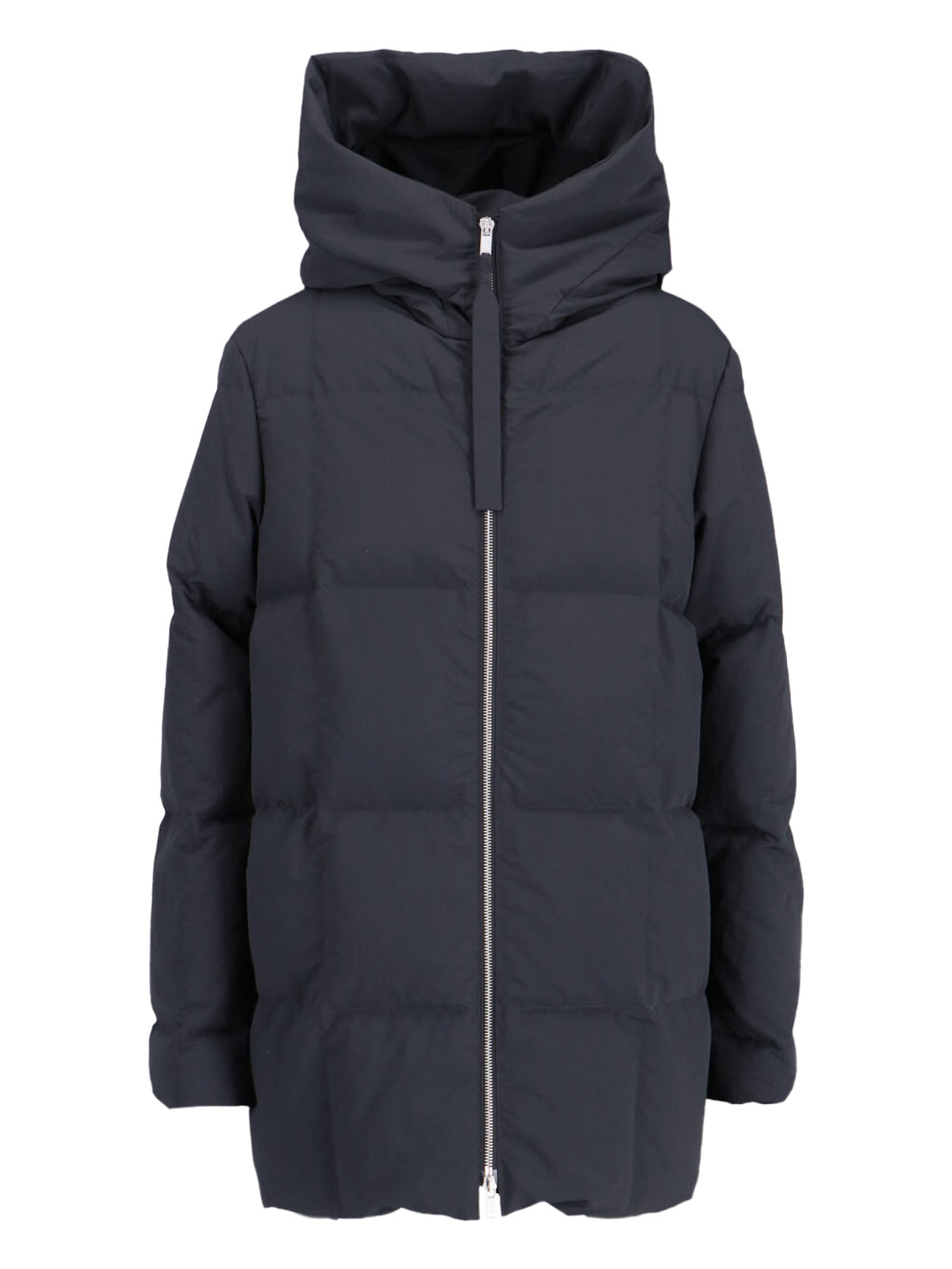 Shop Jil Sander Hooded Down Jacket In Black