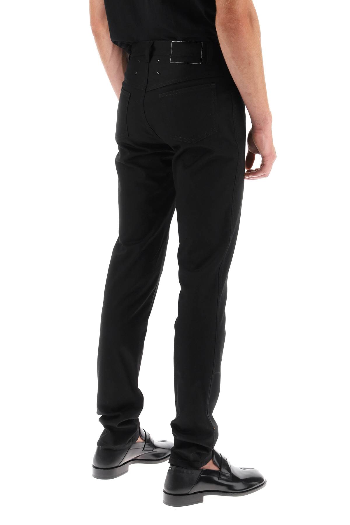 Maison Margiela Five-pocket Skinny Jeans In Black