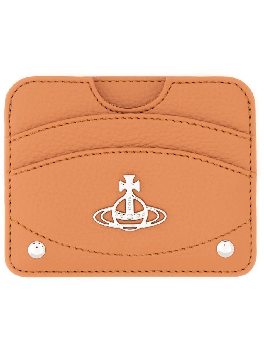 Half Moon Card Holder With orb Logo