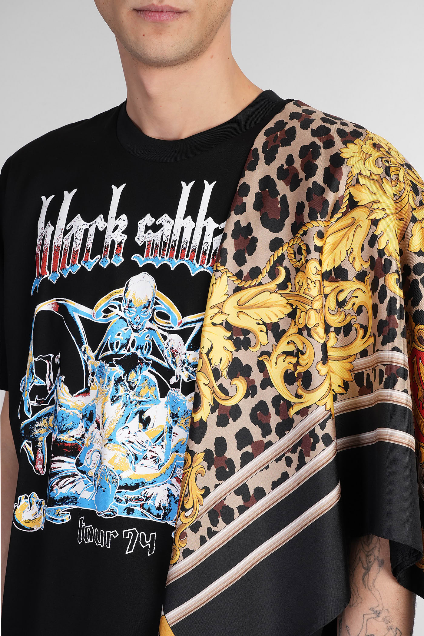 Shop Junya Watanabe T-shirt In Black Cotton