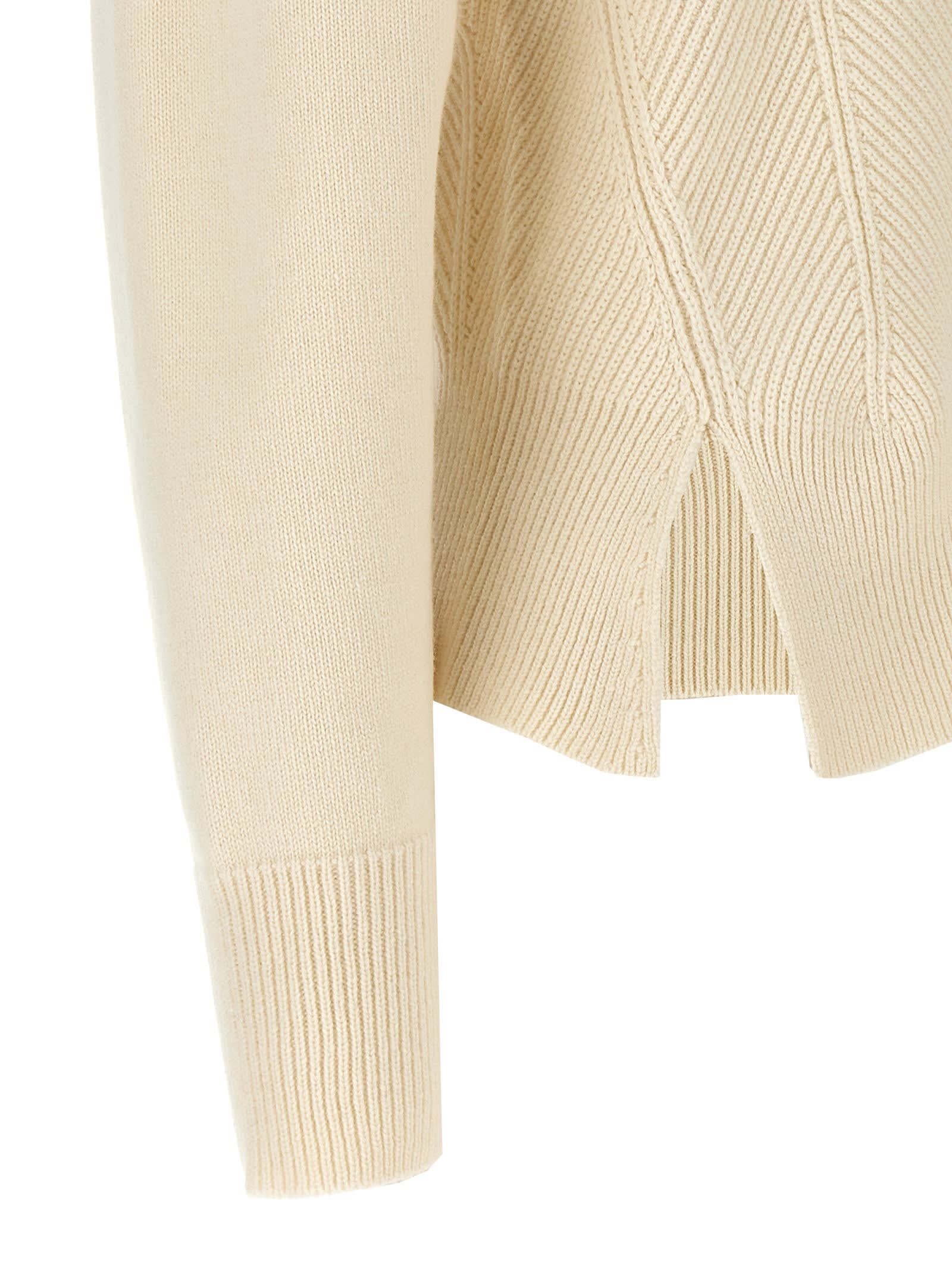 Shop Alexander Mcqueen Chevron Corset Sweater In White