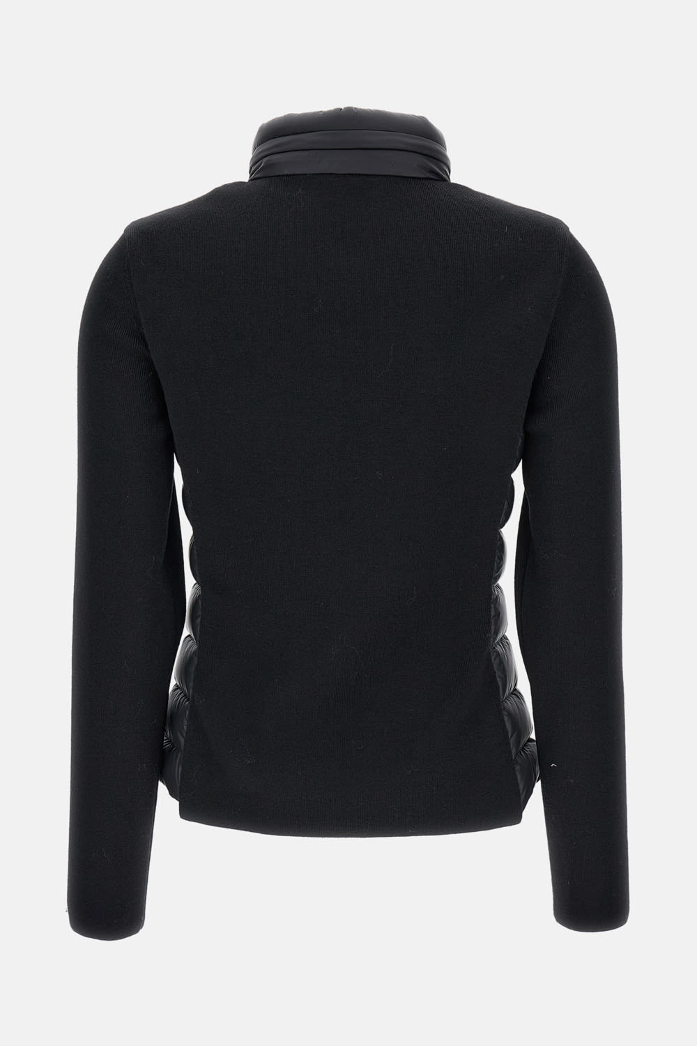 Moncler Quilted Zip-up Cardigan In Black