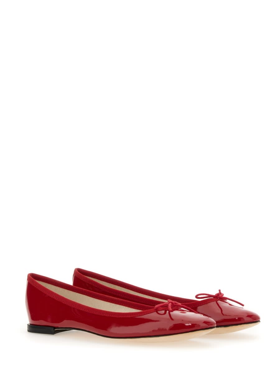 Repetto Red Brigitte Pointy Toe Ballerina Flats In Red