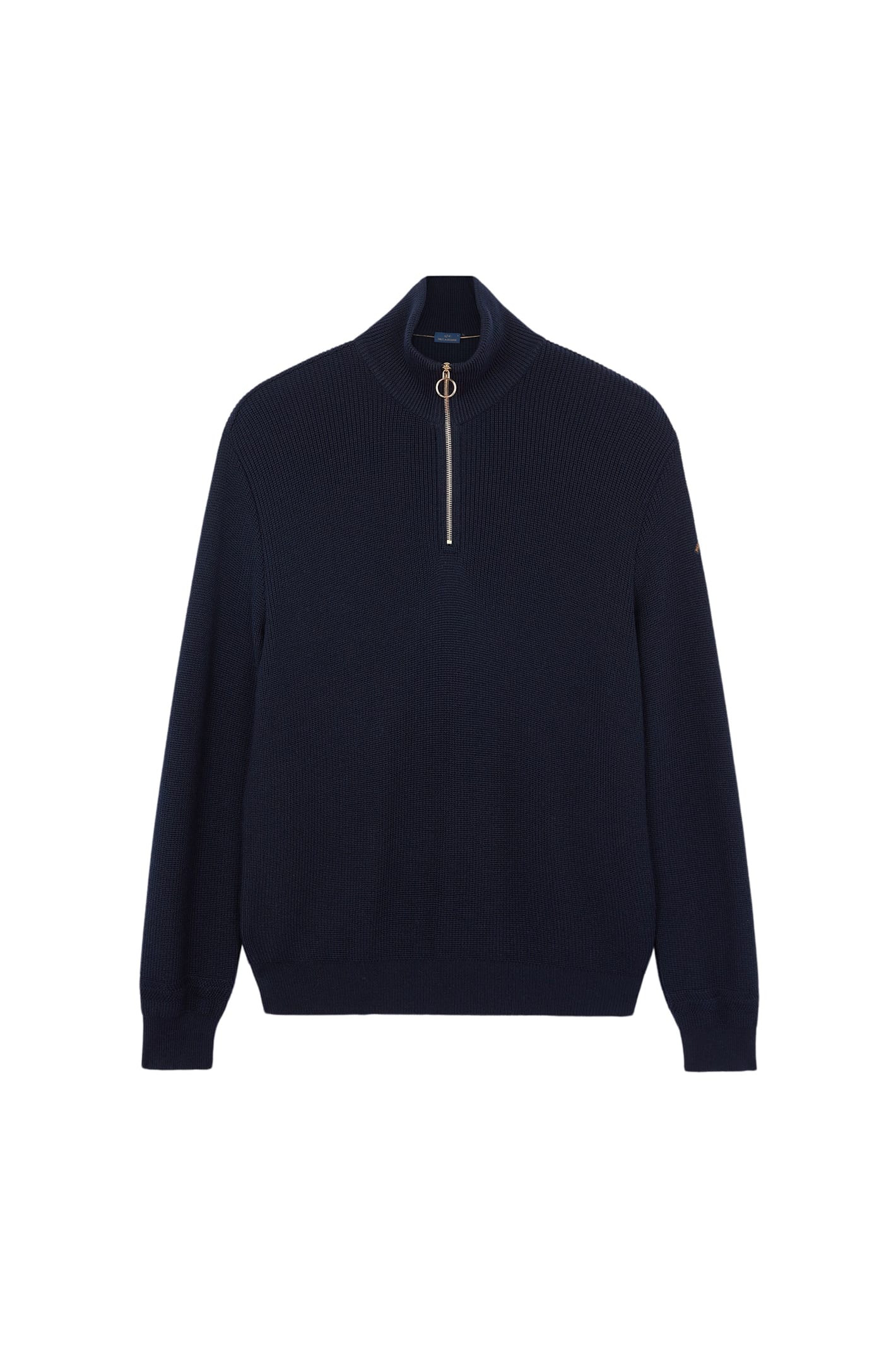 Paul&amp;shark Half Zip Sweater With Moon Badge In Blue