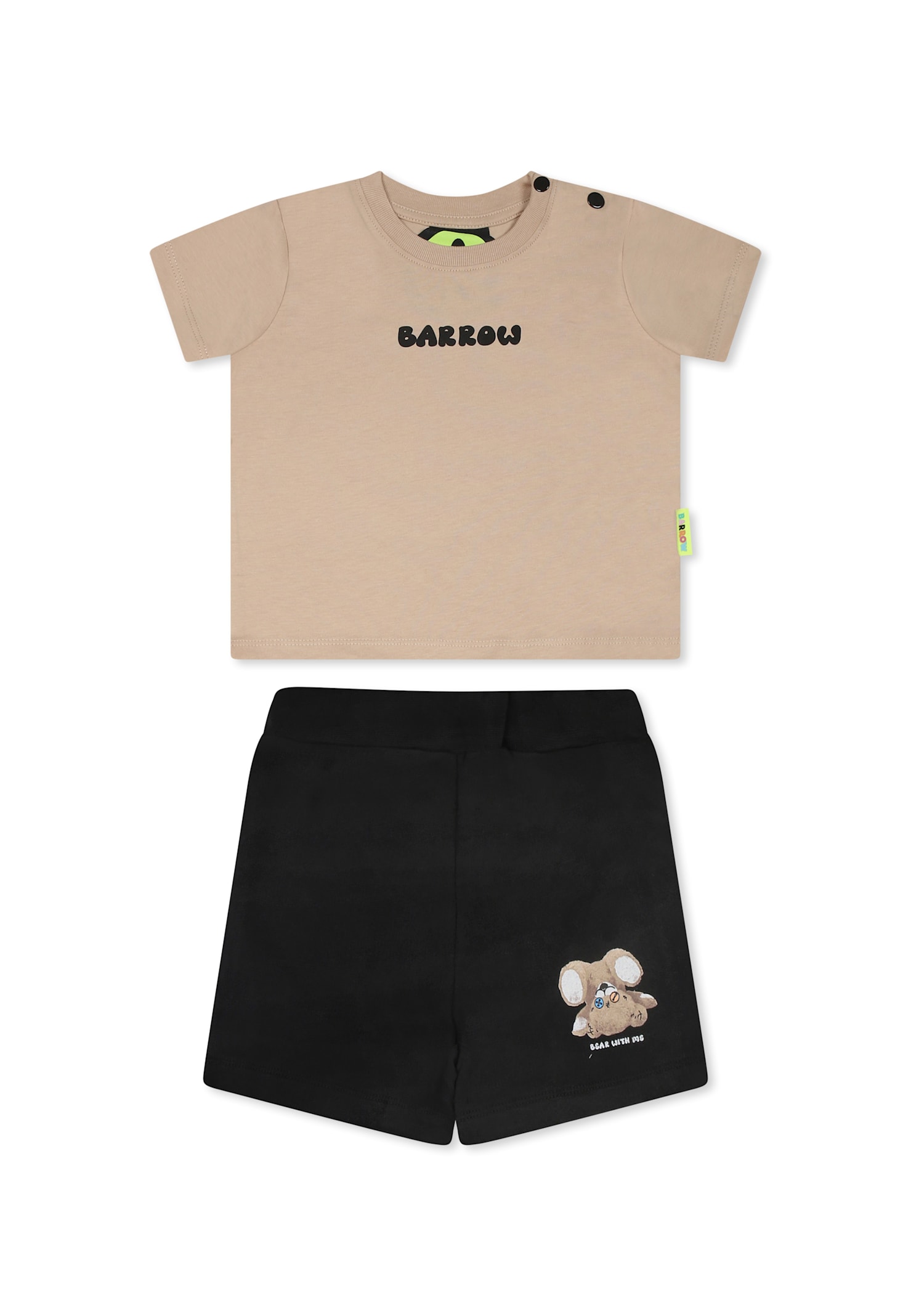 Barrow Multicolor Suit For Babykids With Bear Print In Multicolor