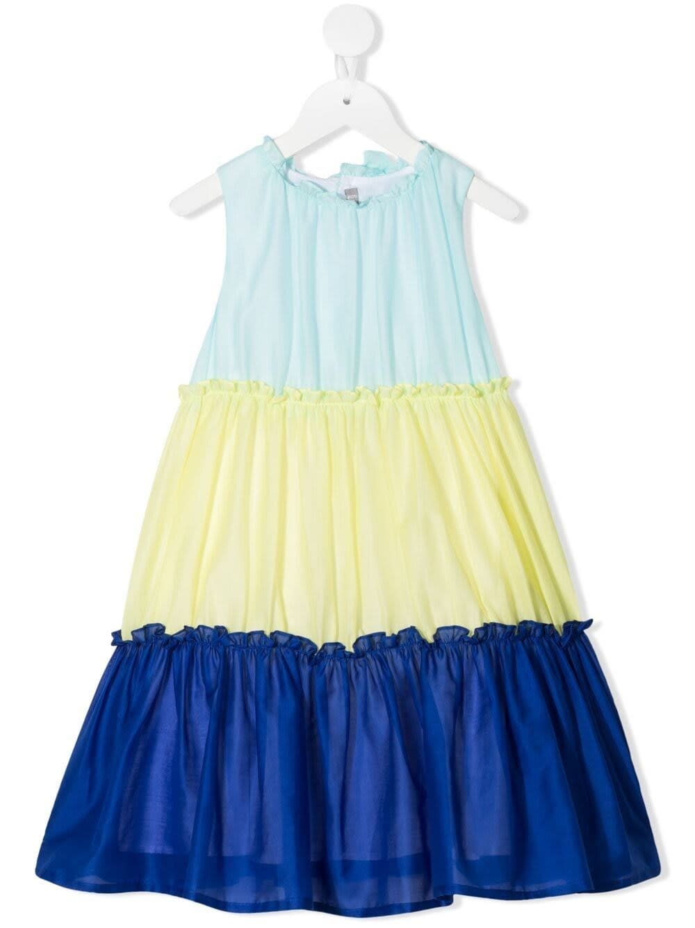 Il Gufo Multicolor Flounced Cotton Dress