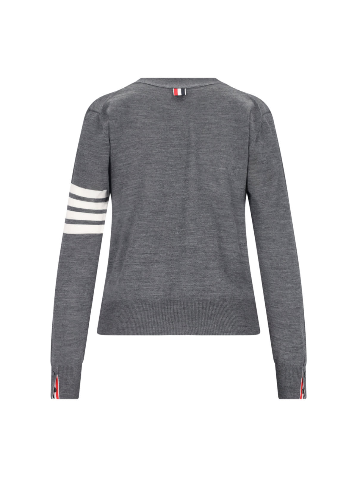 Thom Browne 4-bar Cardigan In Gray
