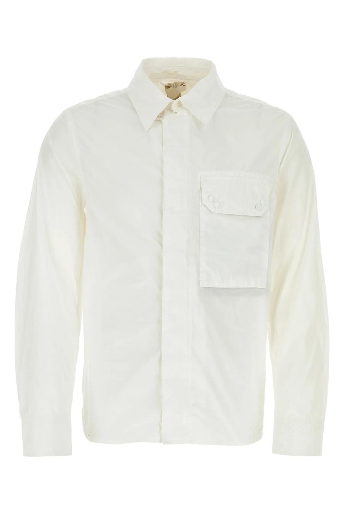Ten C Pocket Zip-up Shirt Jacket In White