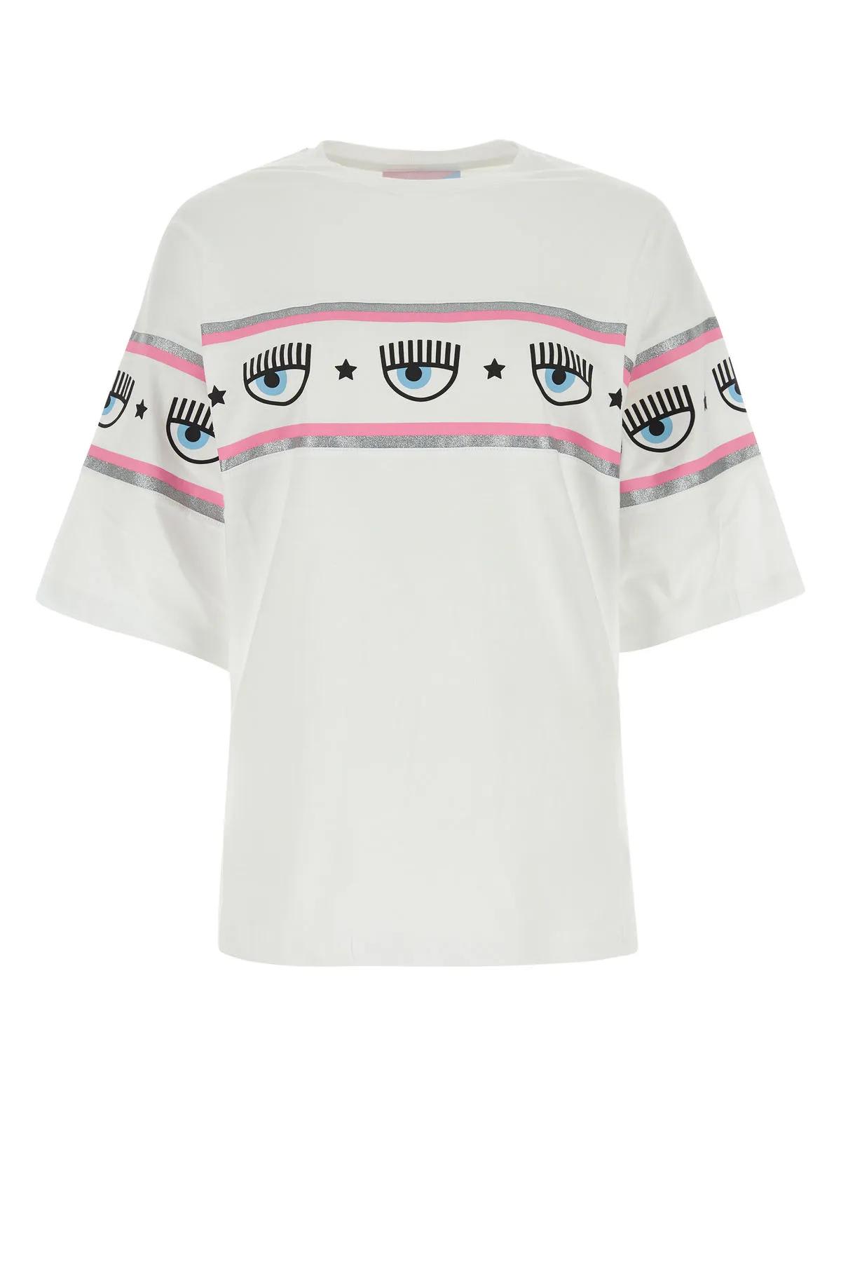 Shop Chiara Ferragni White Cotton Oversize T-shirt