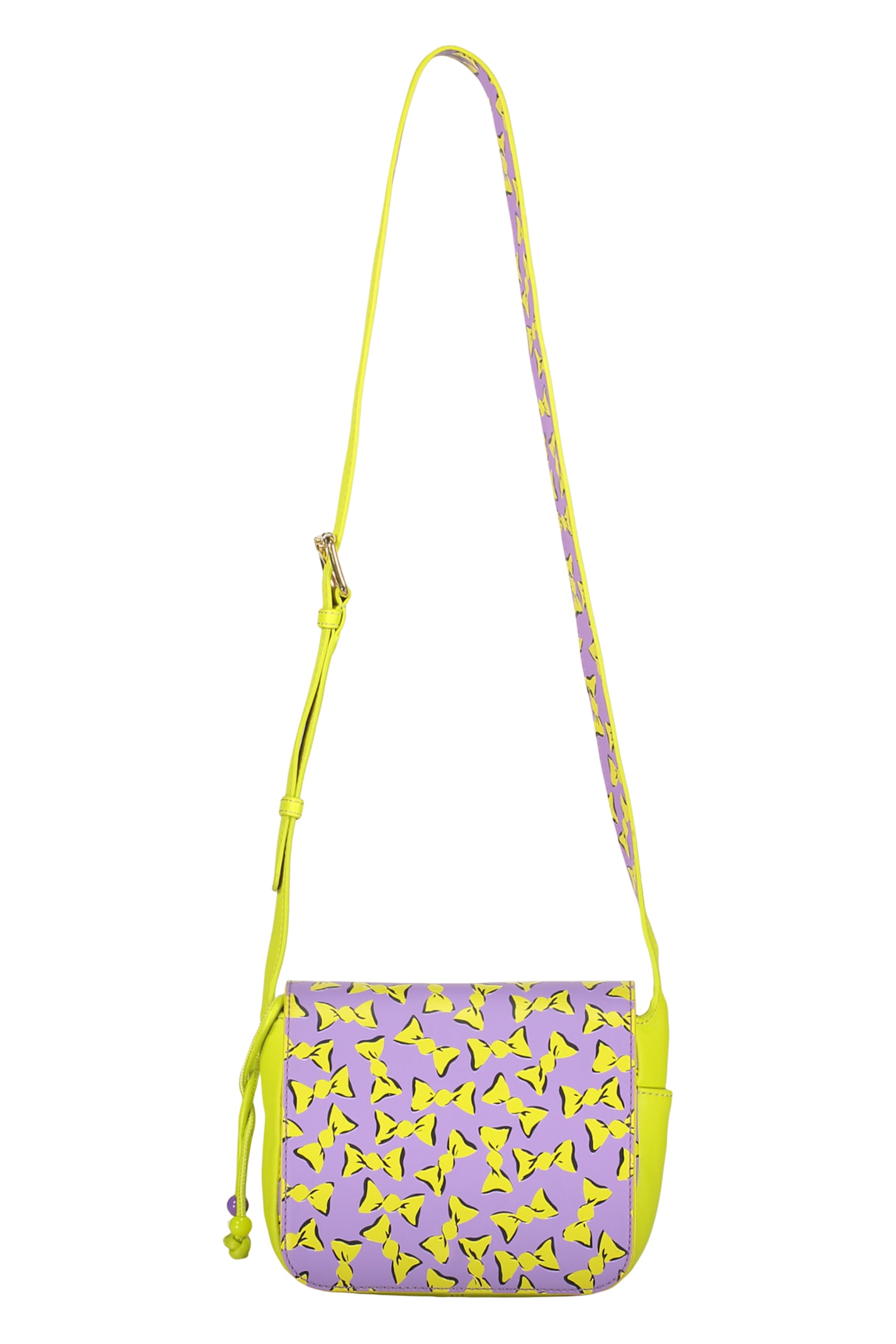 Moschino Printed Crossbody Bag In Yellow