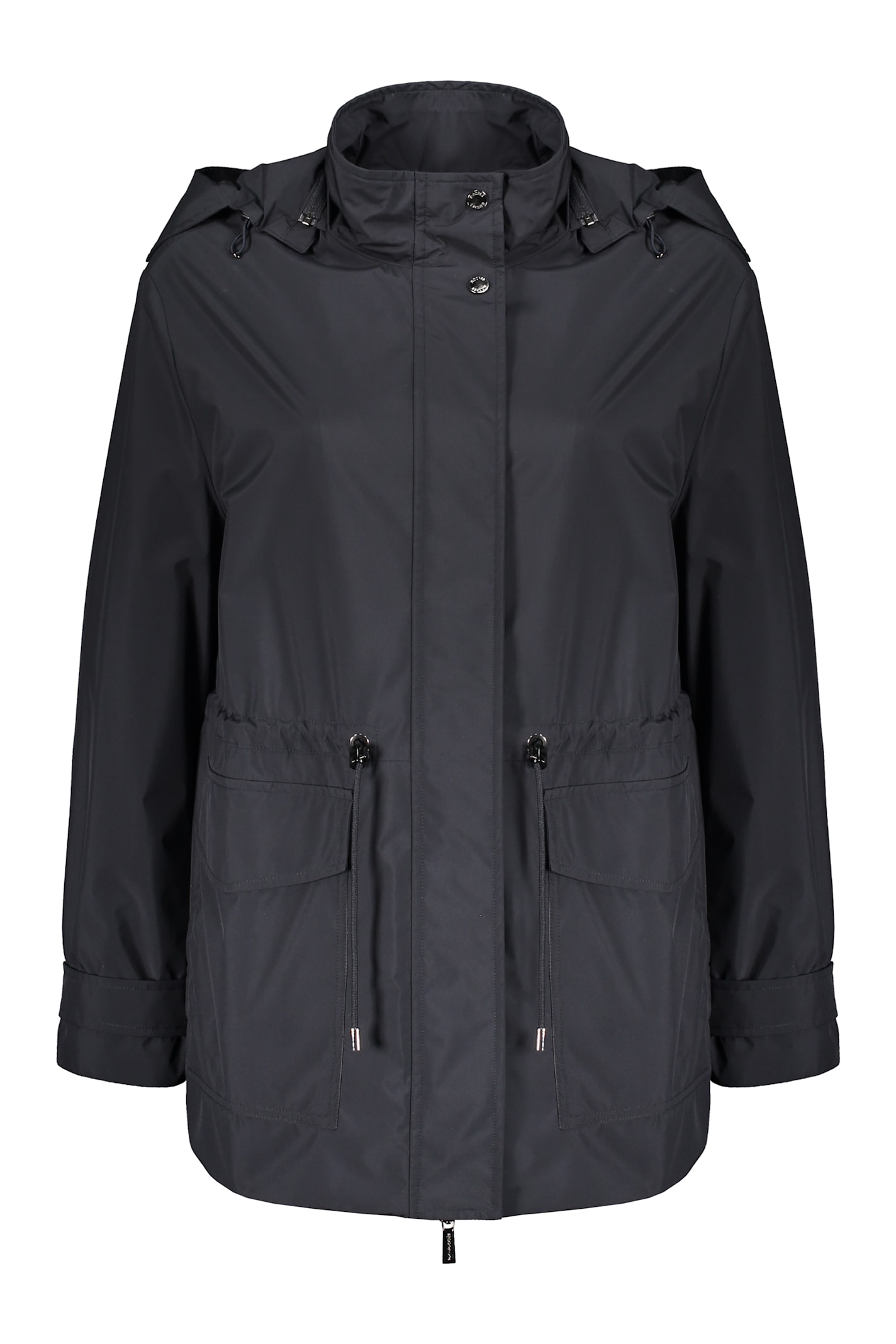 Moorer Technical Fabric Hooded Jacket In Blue