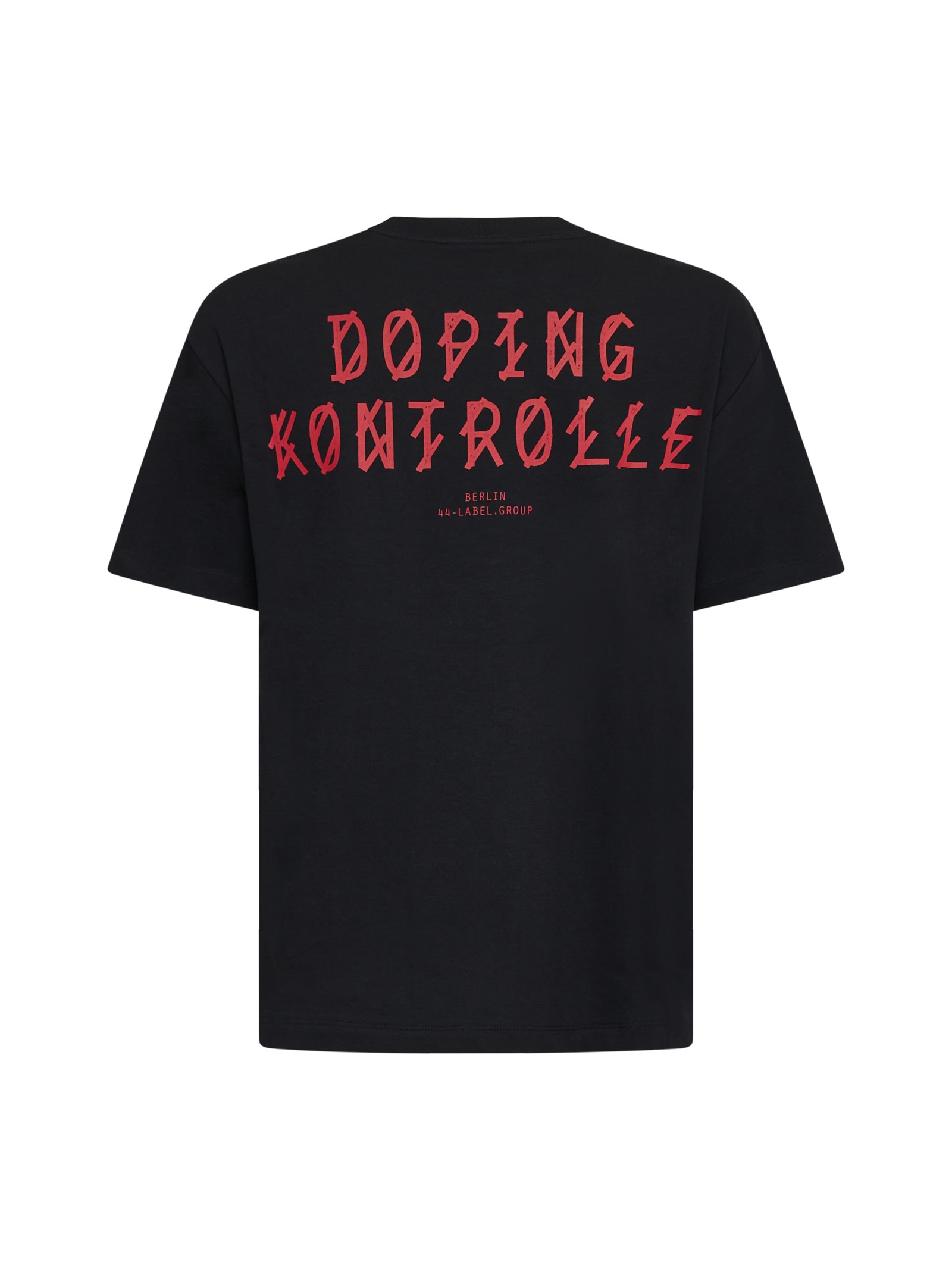 Shop 44 Label Group T-shirt In Black+44 Dopingkontrolle Red