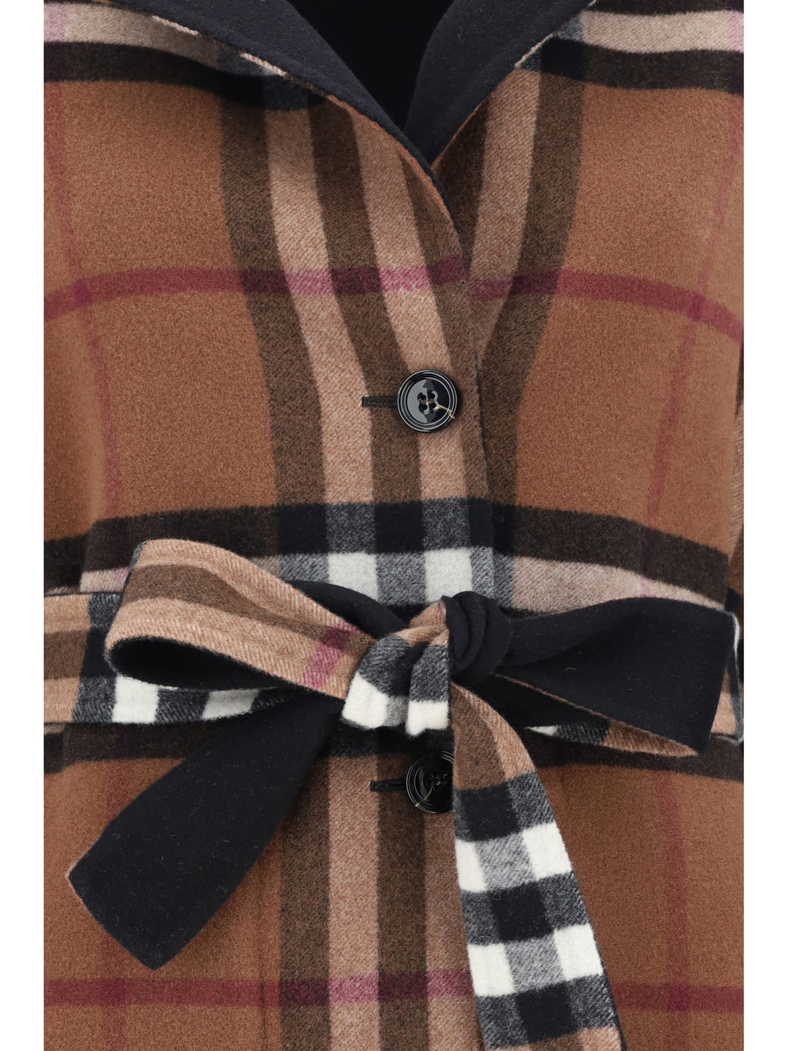 Shop Burberry Dorea Reversible Coat In Birch Brown Ip Chk