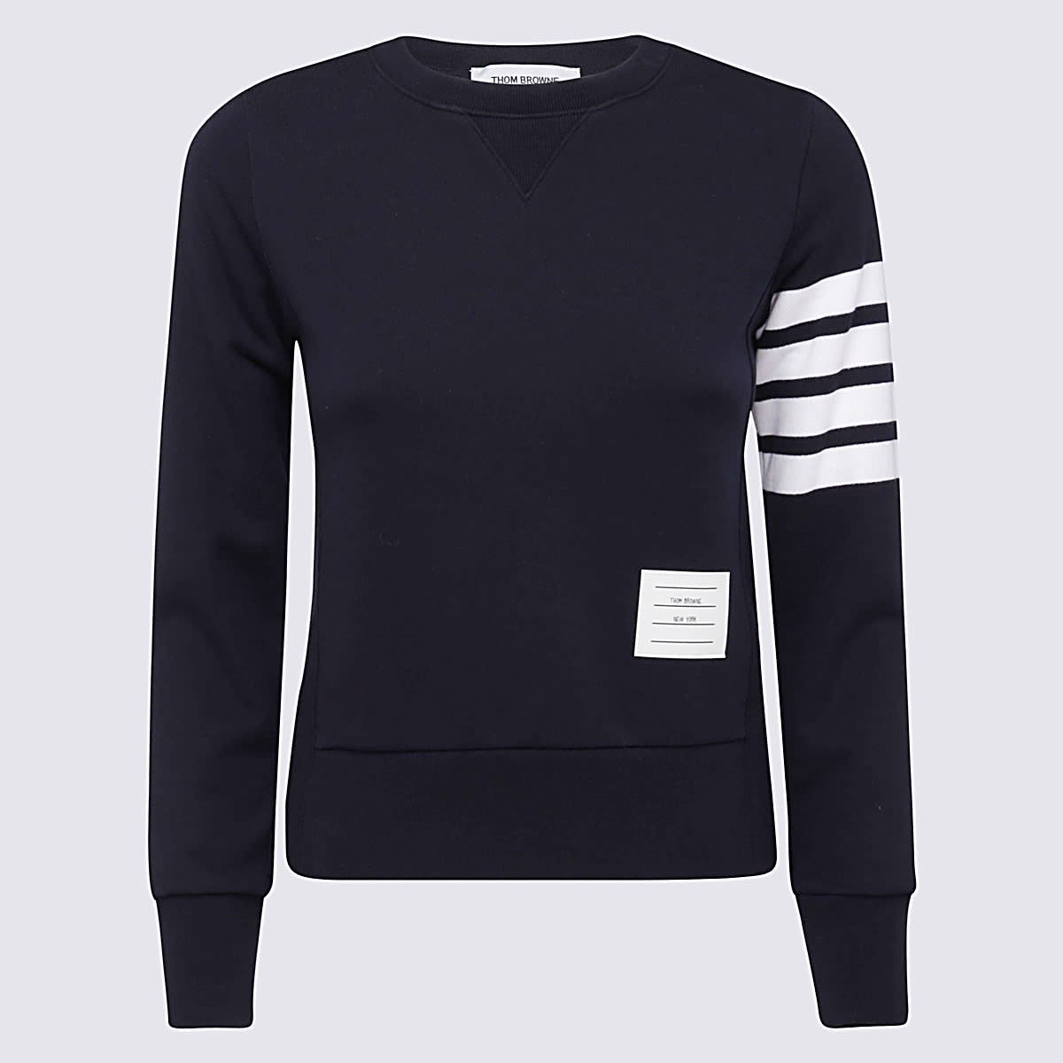 Thom Browne Navy Blue Cotton Sweatshirt