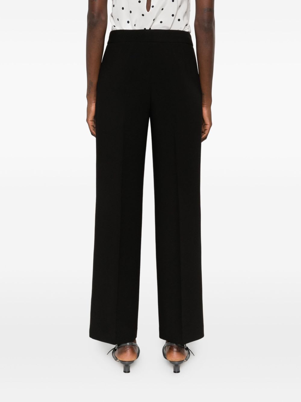 Via Masini 80 Straight-leg Trousers In Black