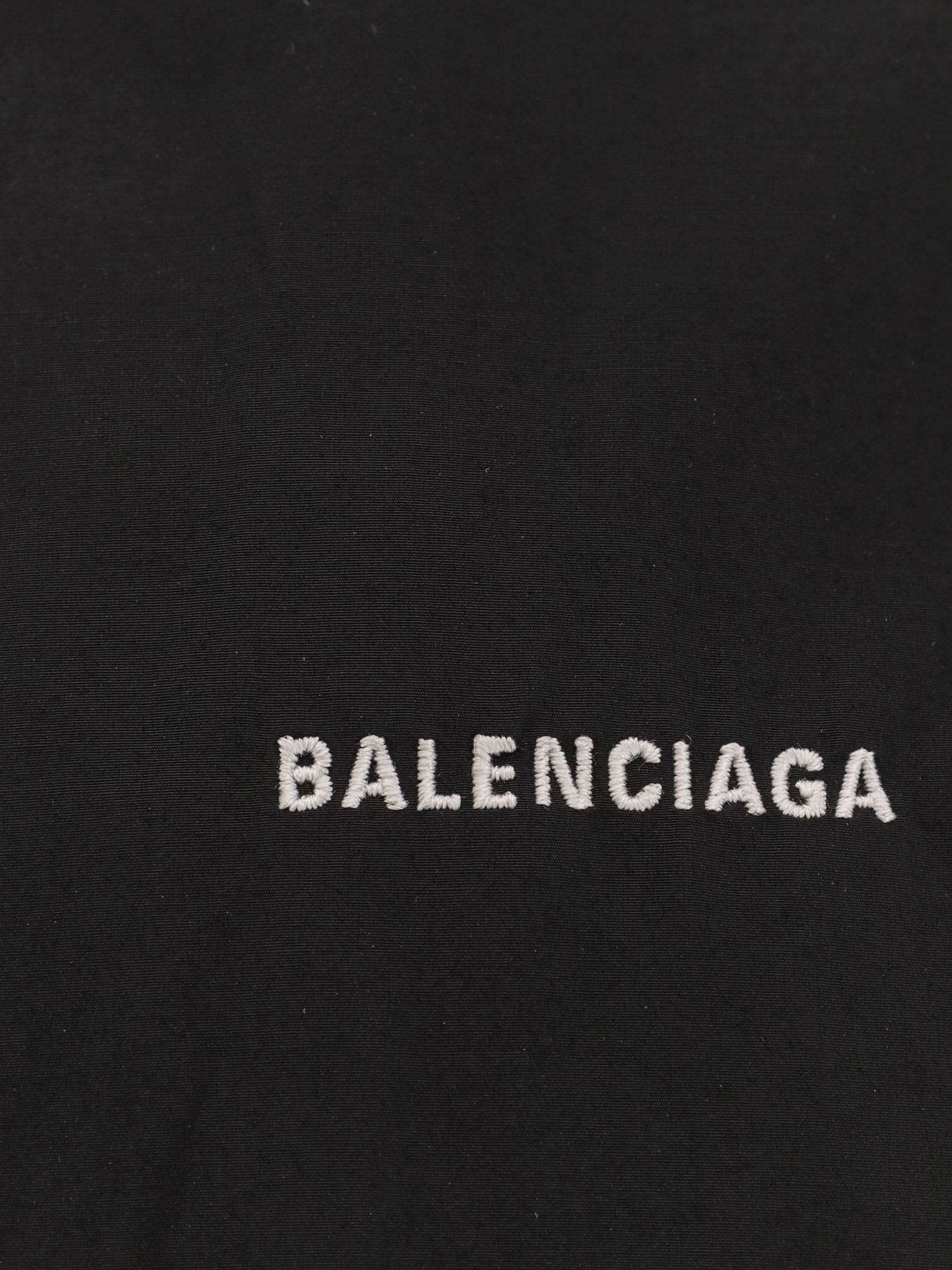 Balenciaga Black Bomber Jacket With Zip And Logo In Black