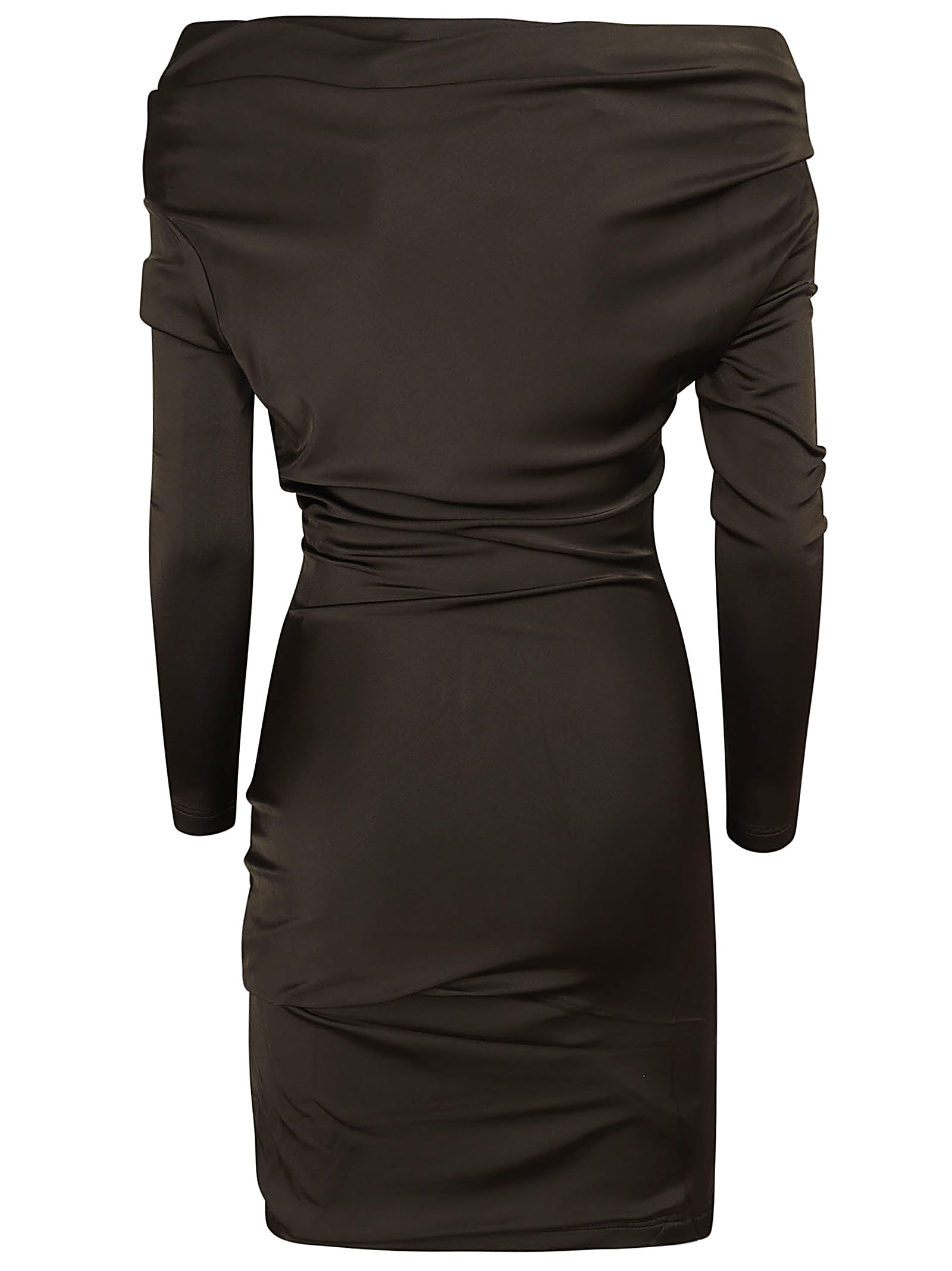 Shop Alexander Mcqueen Jersey Dress In Ebony