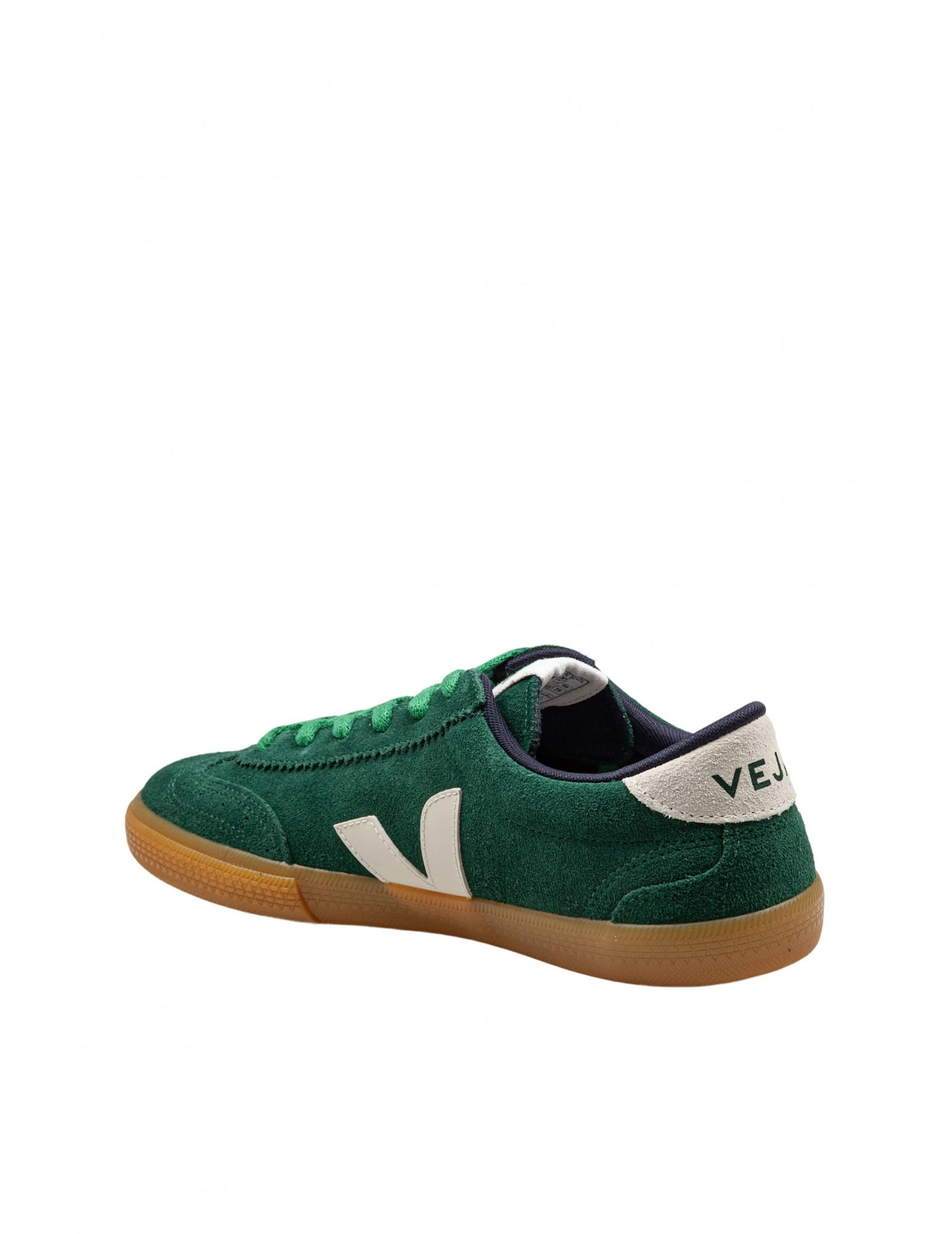 Shop Veja Volley Sneakers In Suede Color Green In Rock