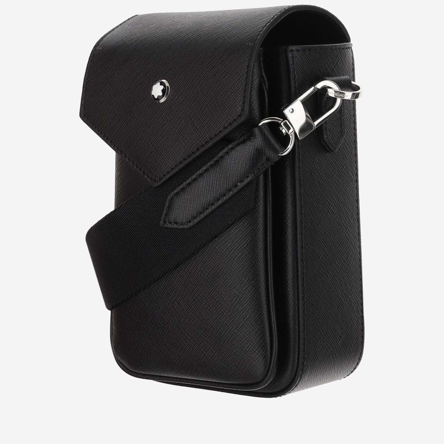 Shop Montblanc Vertical Sartorial Shoulder Bag In Black