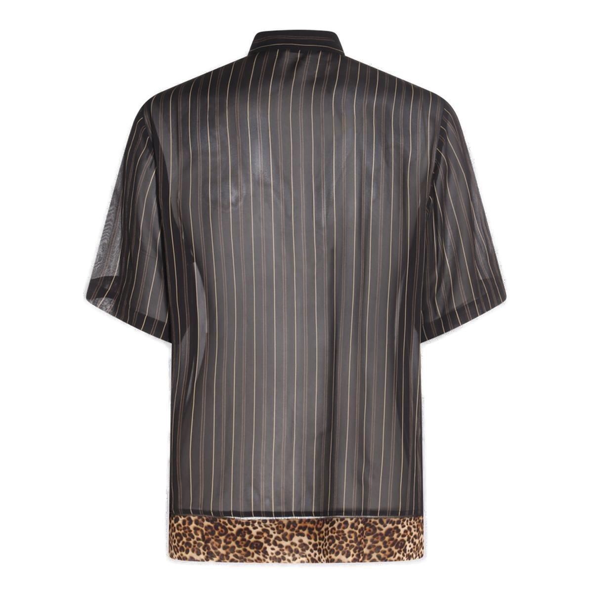 Shop Dries Van Noten Panelled Button-up Shirt In Black