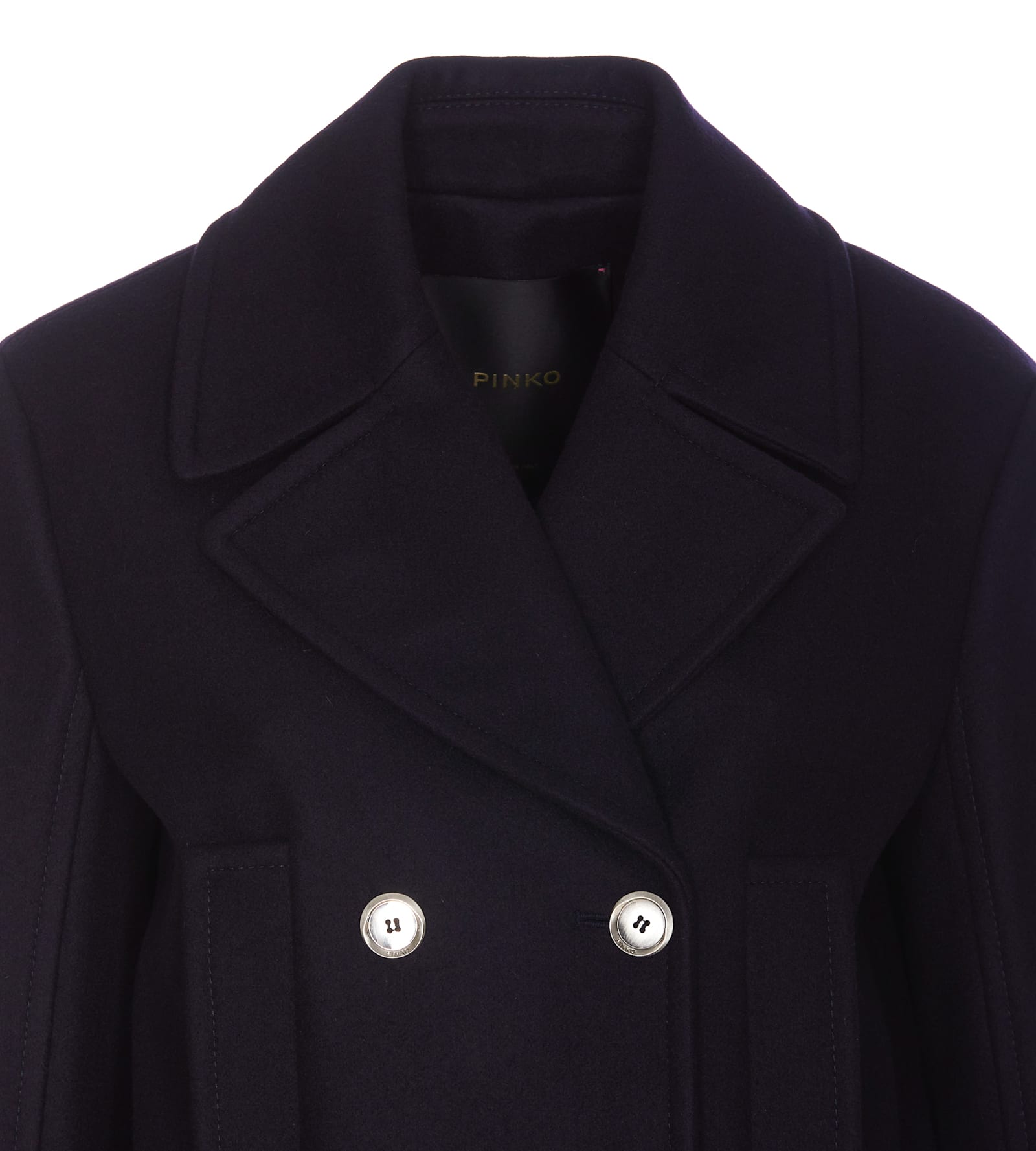 Shop Pinko Canada Coat In Blue