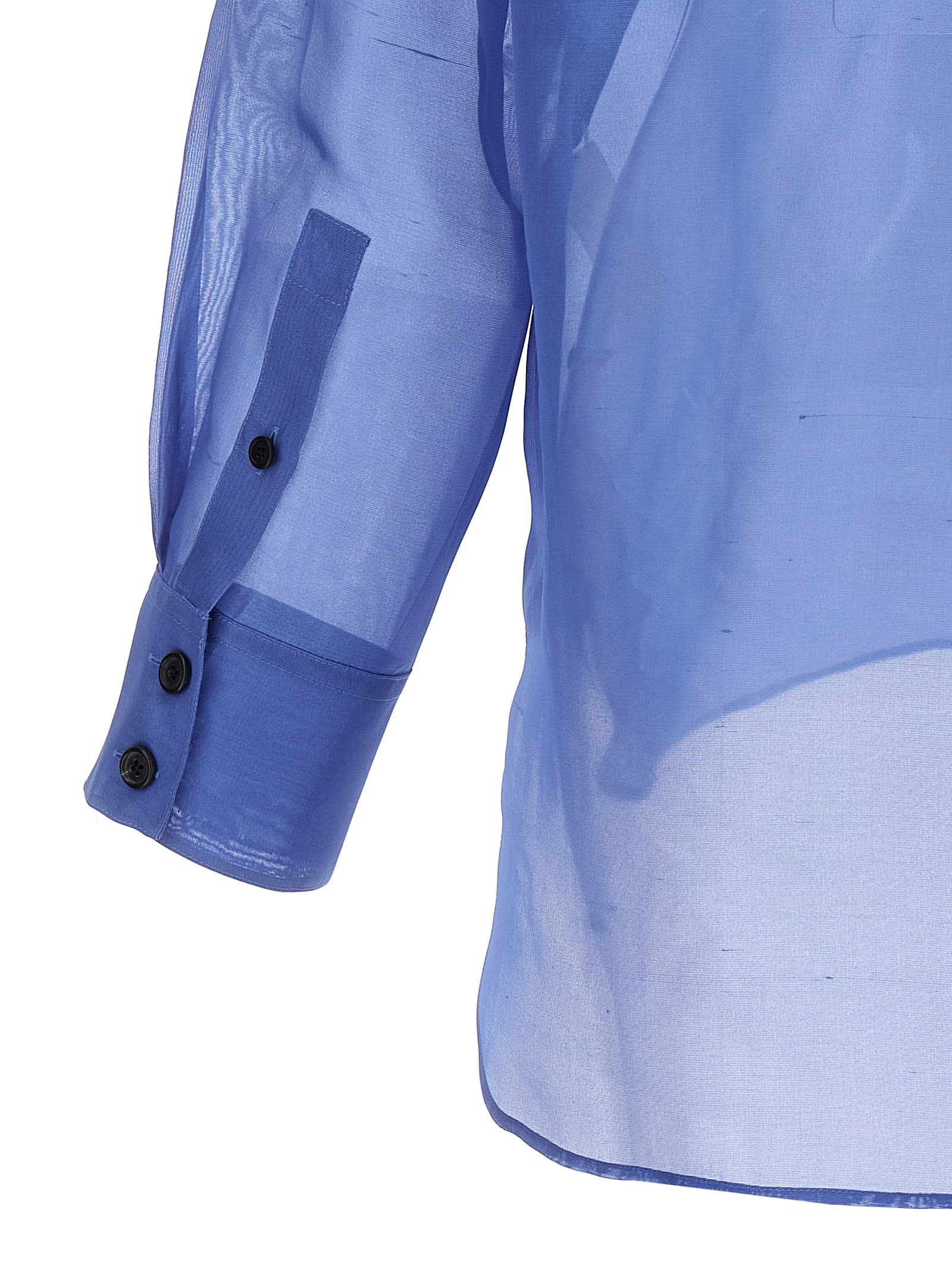 Shop Khaite Missa Shirt In Blue