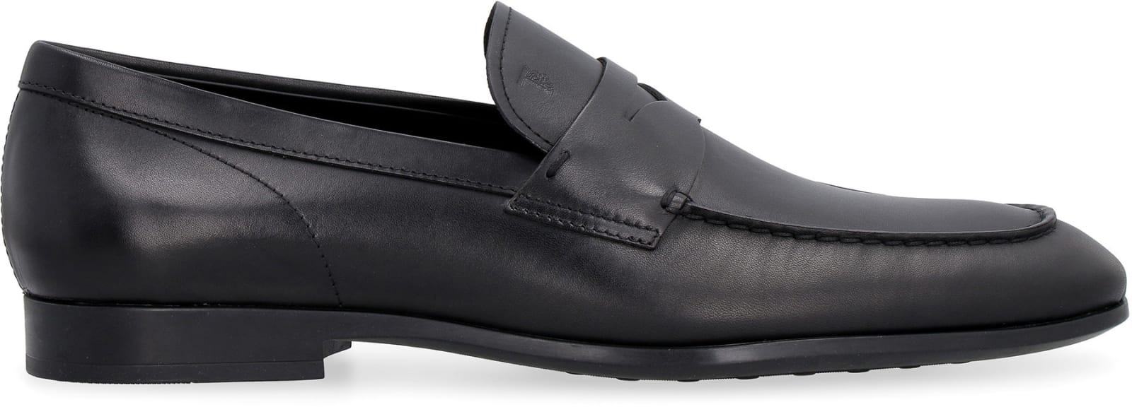 Shop Tod's Leather Loafers In Black