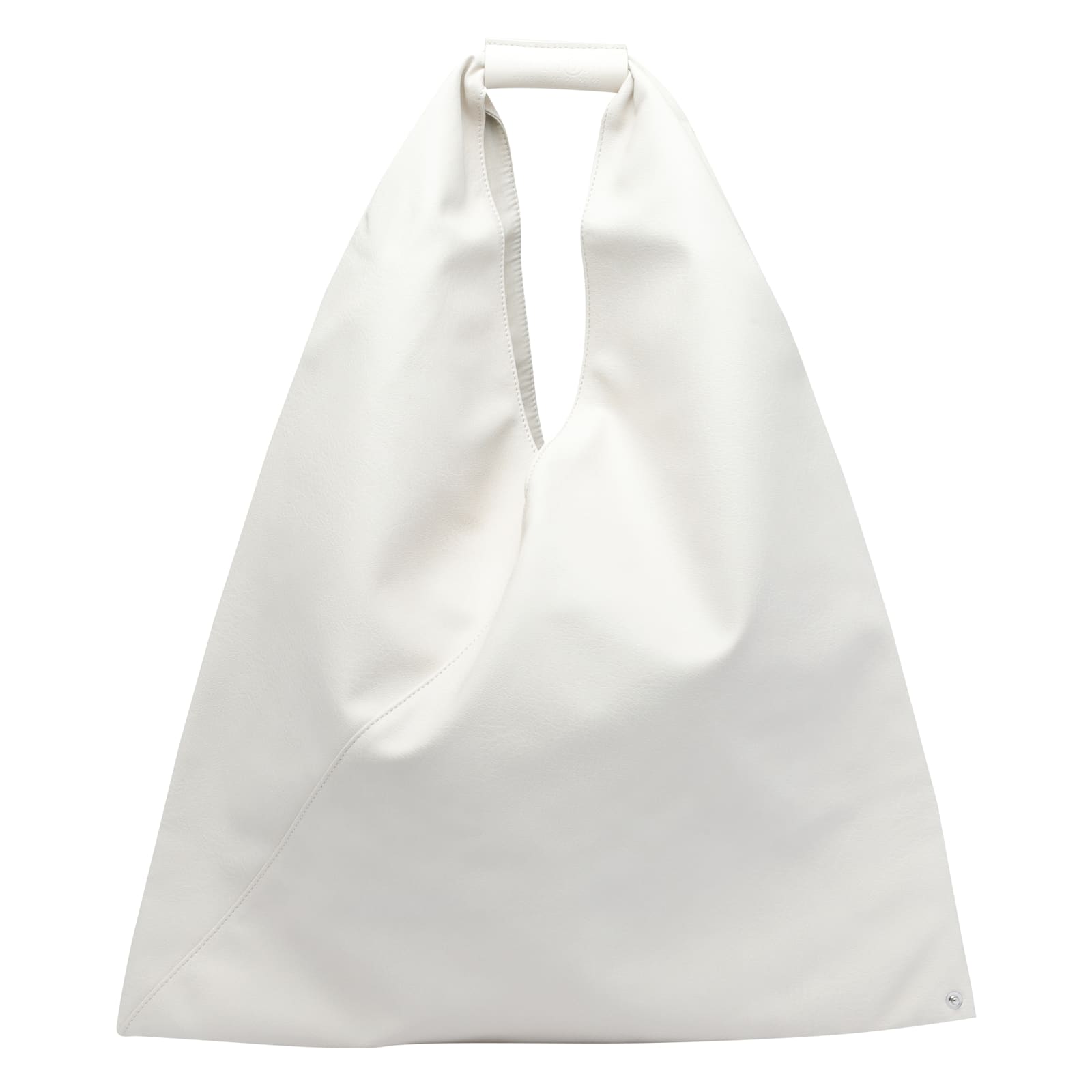Mm6 Maison Margiela Japanese Triangular Tote Bag In White
