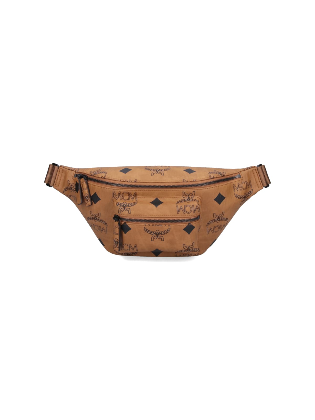 Shop Mcm Maxi Visetos Waist Bag In Brown