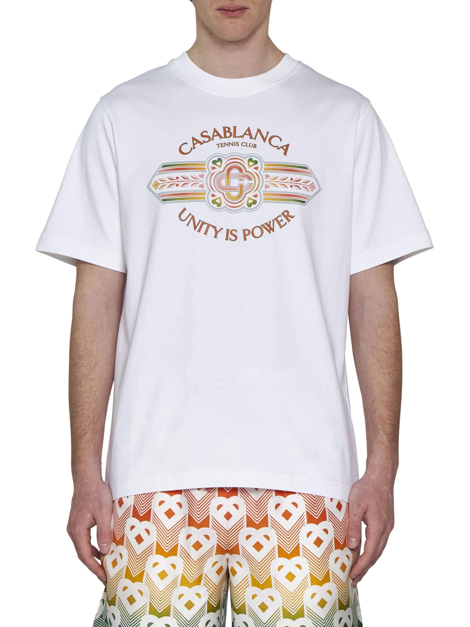 Shop Casablanca T-shirt In Unity Is Power