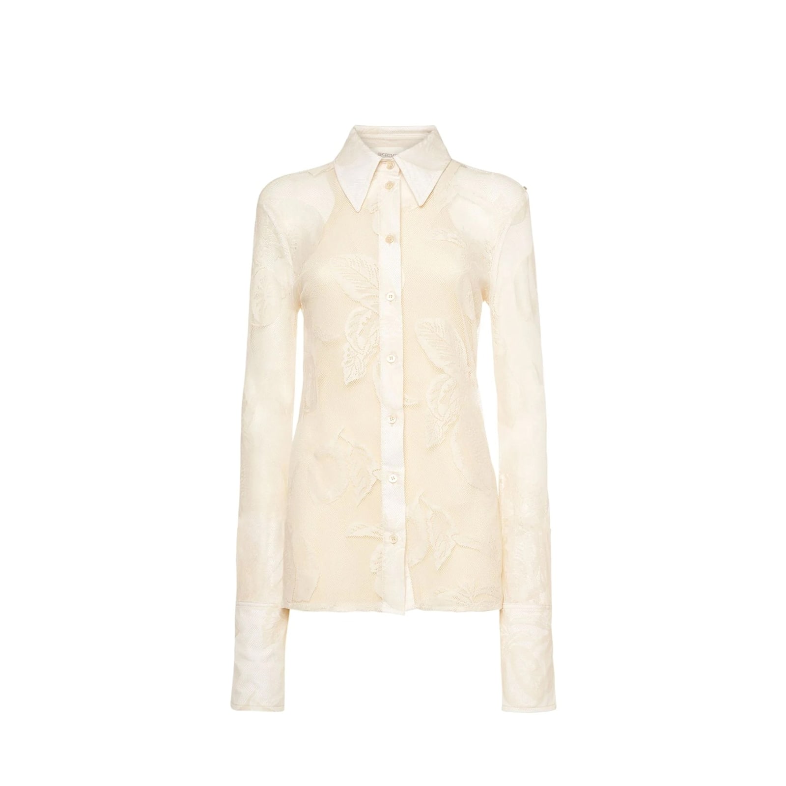 Sportmax Asti Lace Up Double Layer Shirt In White