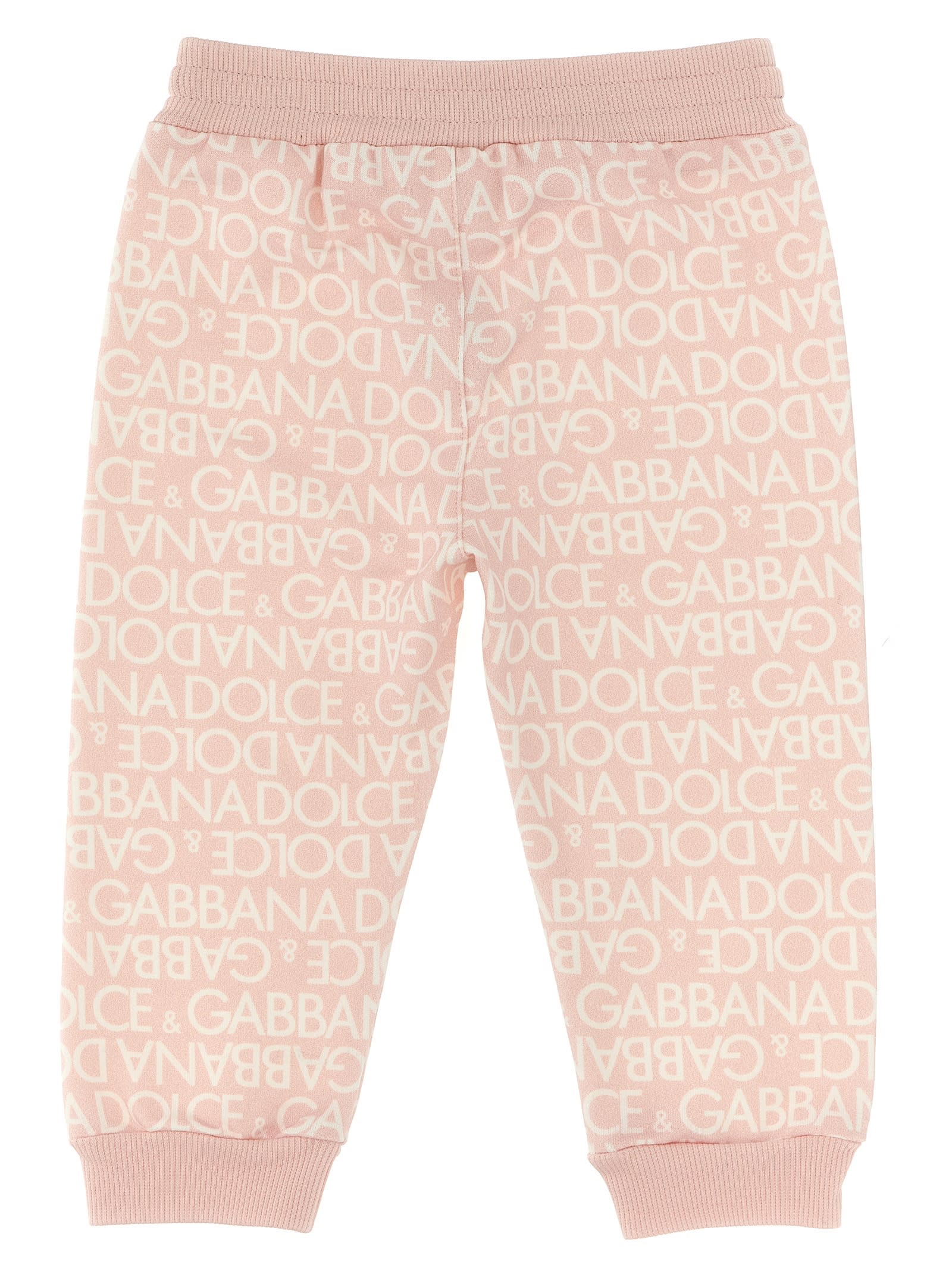 Dolce & Gabbana All Over Logo Joggers In Pink