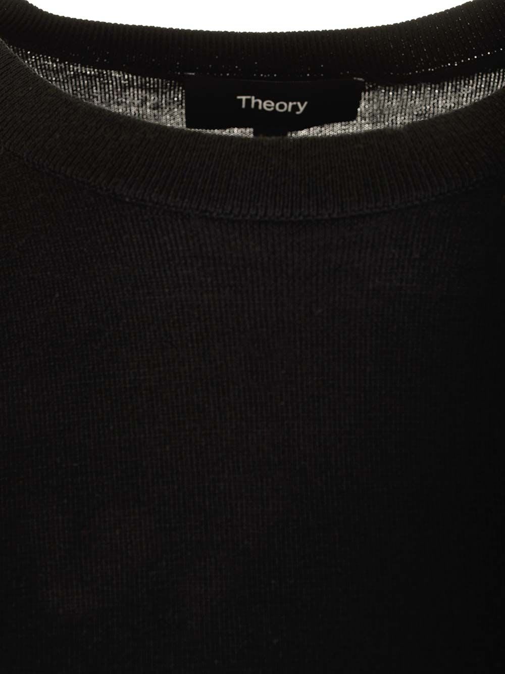 Shop Theory Black Short-sleeved Wool Sweater