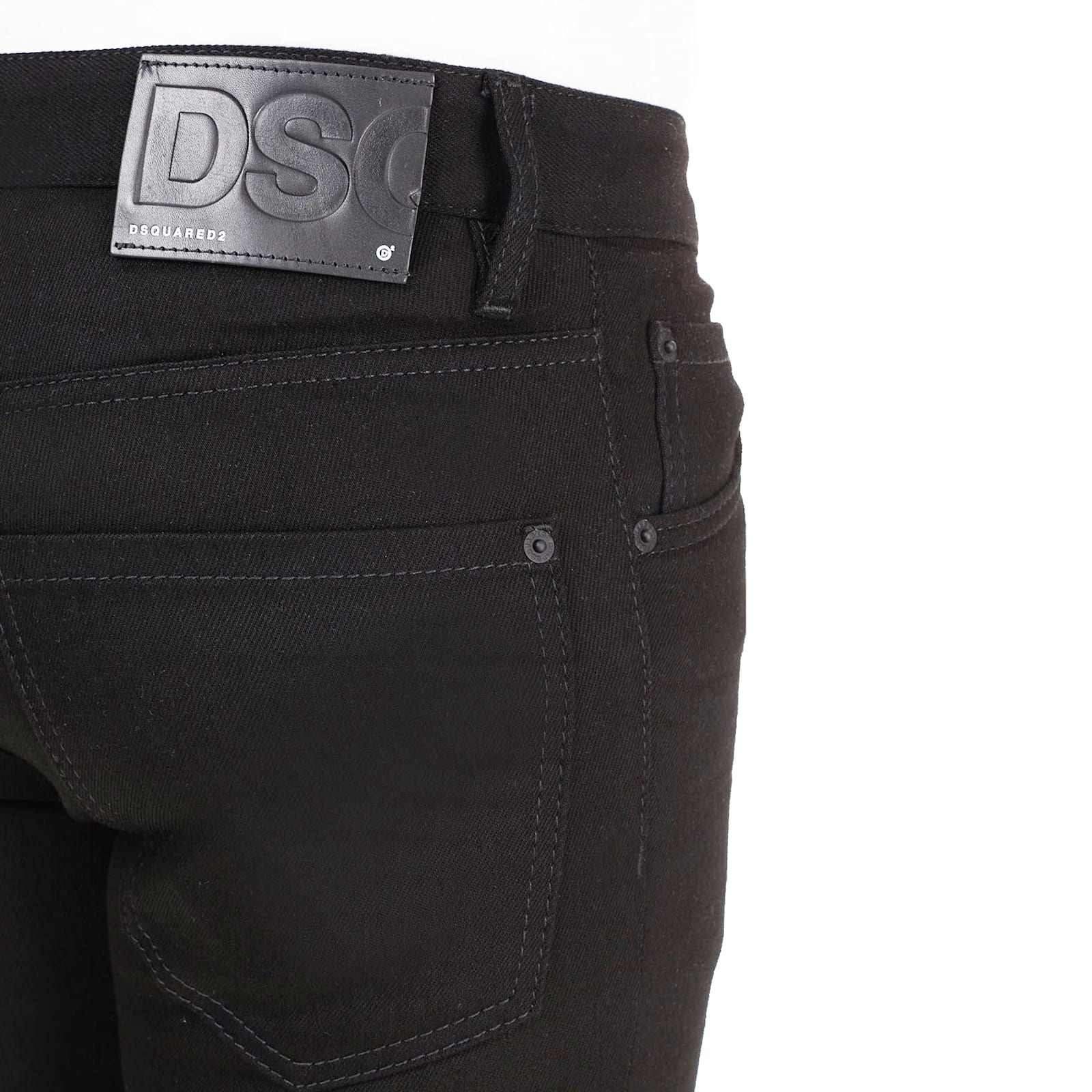 Shop Dsquared2 Cotton Denim Jeans In Black