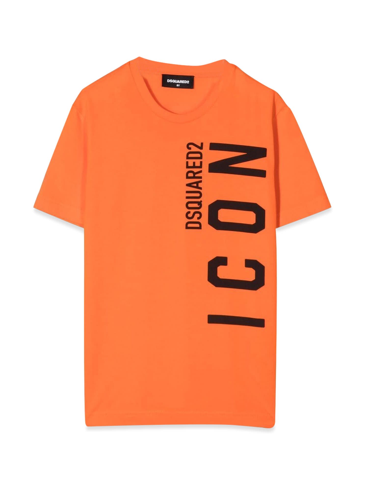 Dsquared2 Kids' Icon Shirt In Arancione