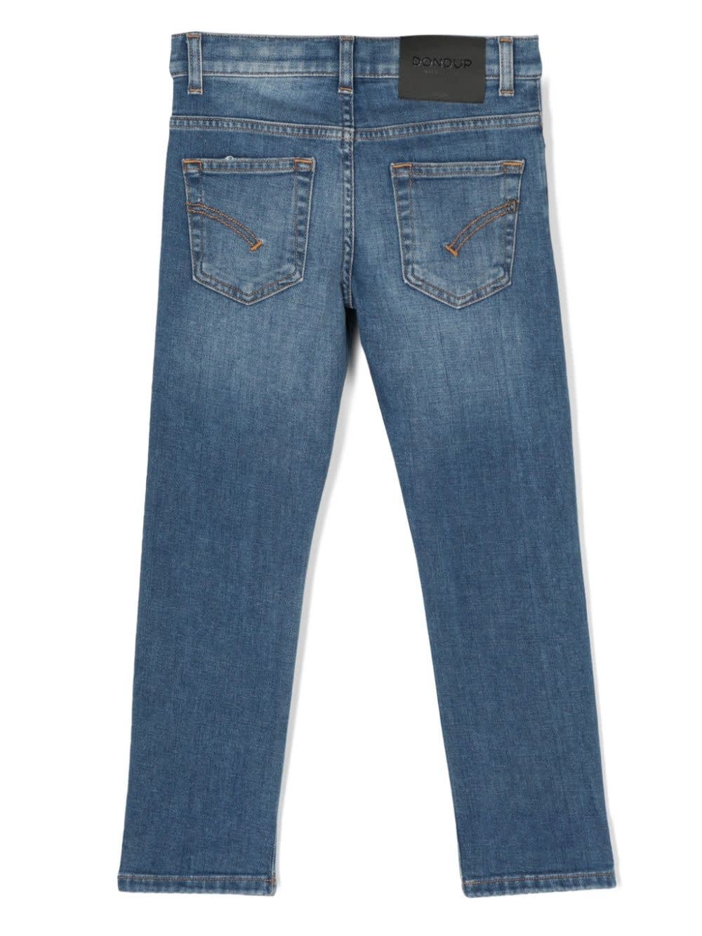 Shop Dondup Blue Sean Jeans With Abrasions
