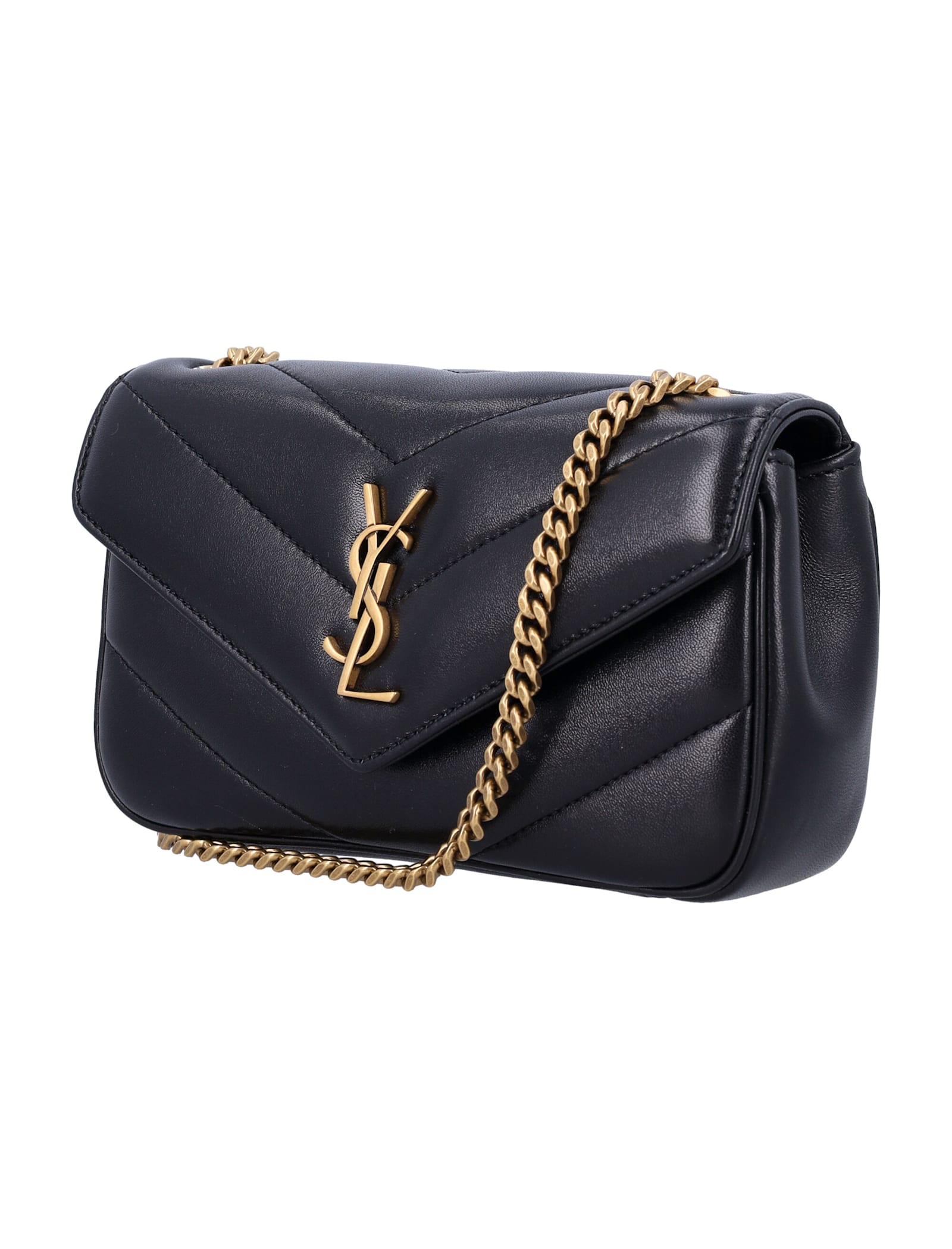 Saint Laurent Loulou Mini Bag In Orange