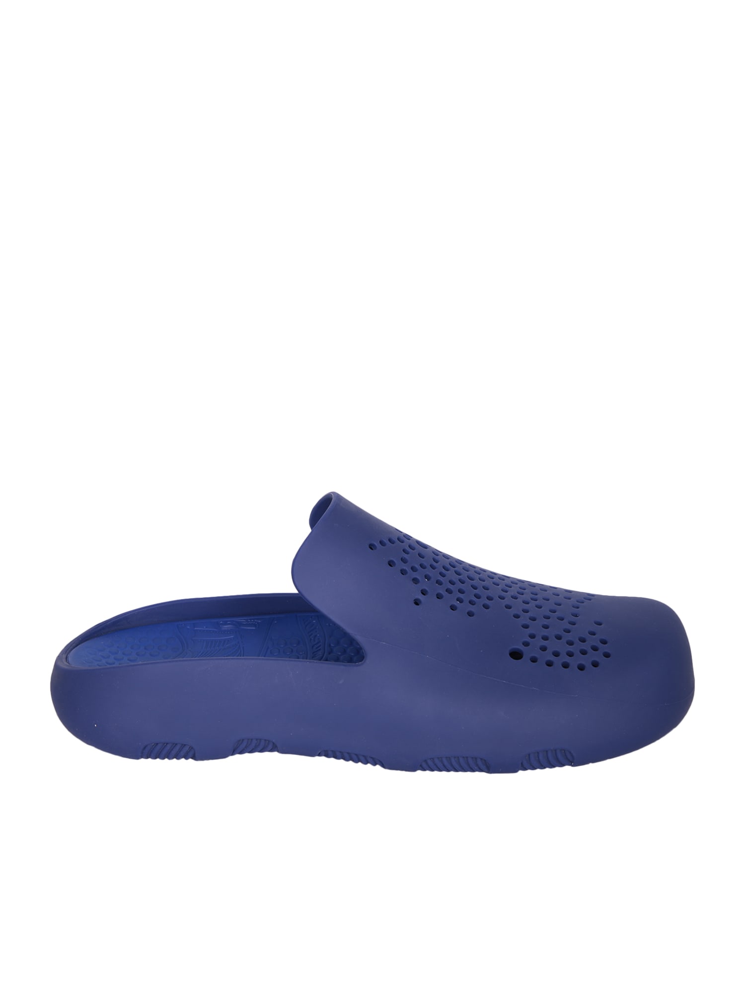 Shop Burberry Stingray Sandals Slides In Blue