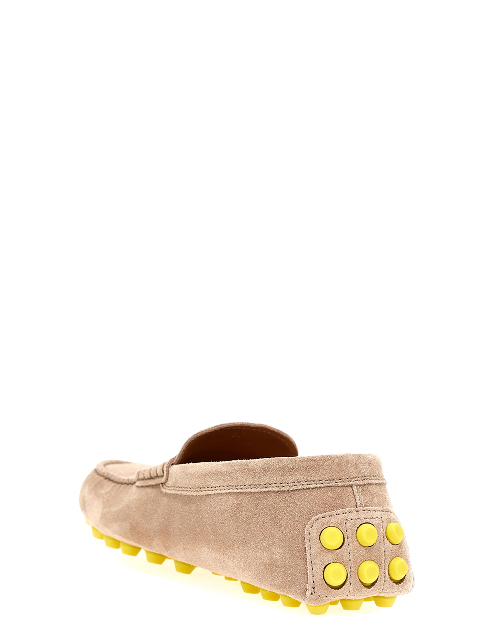 Shop Tod's Gommino Loafers In Beige