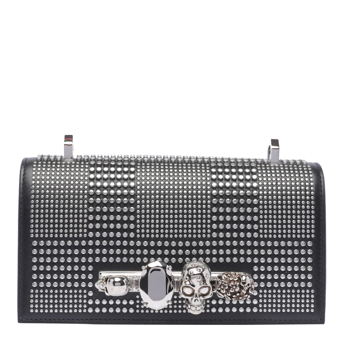 Shop Alexander Mcqueen Studded Hand Bag In Black