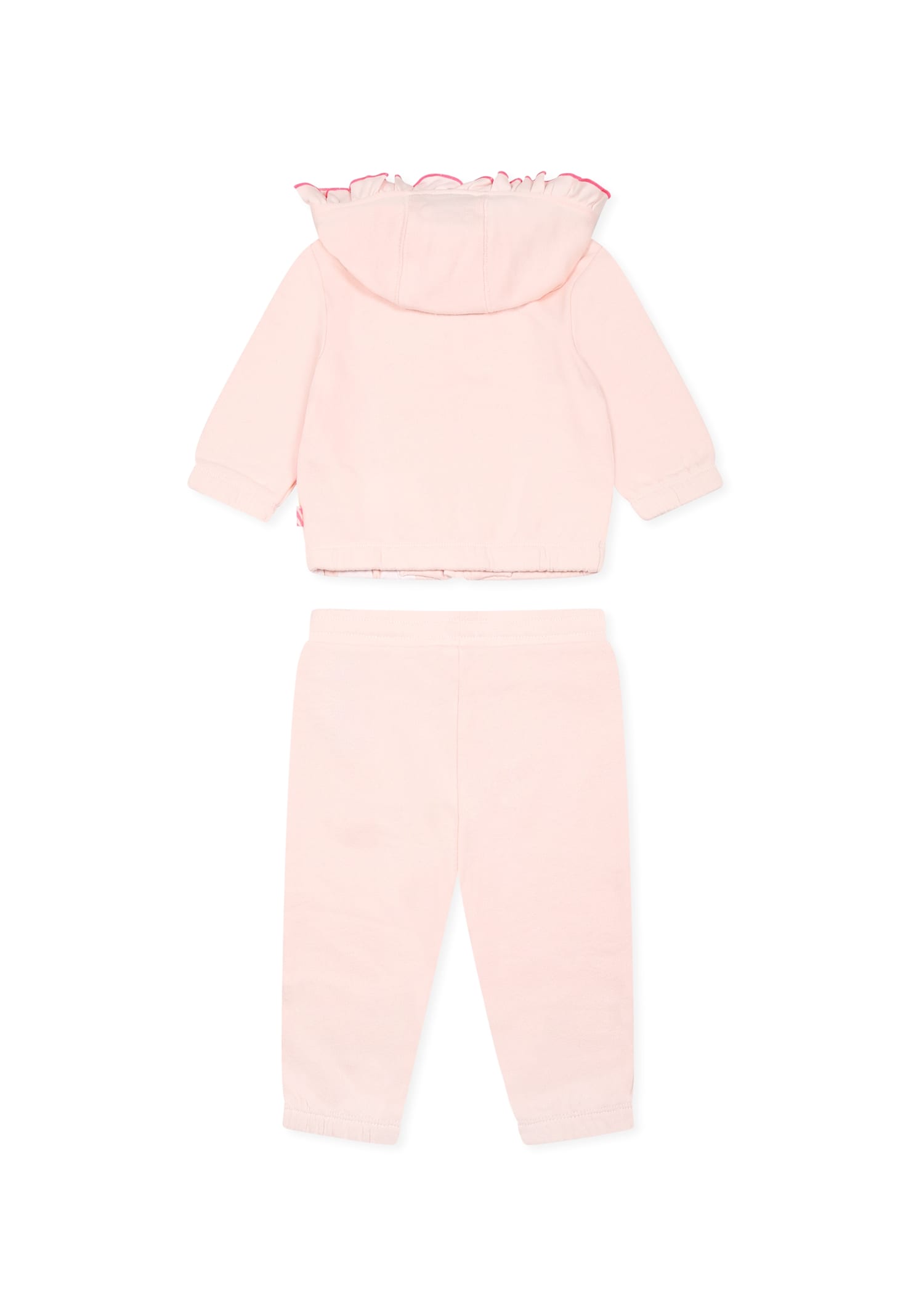 Billieblush Pink Suit For Baby Girl With Flower In Pink