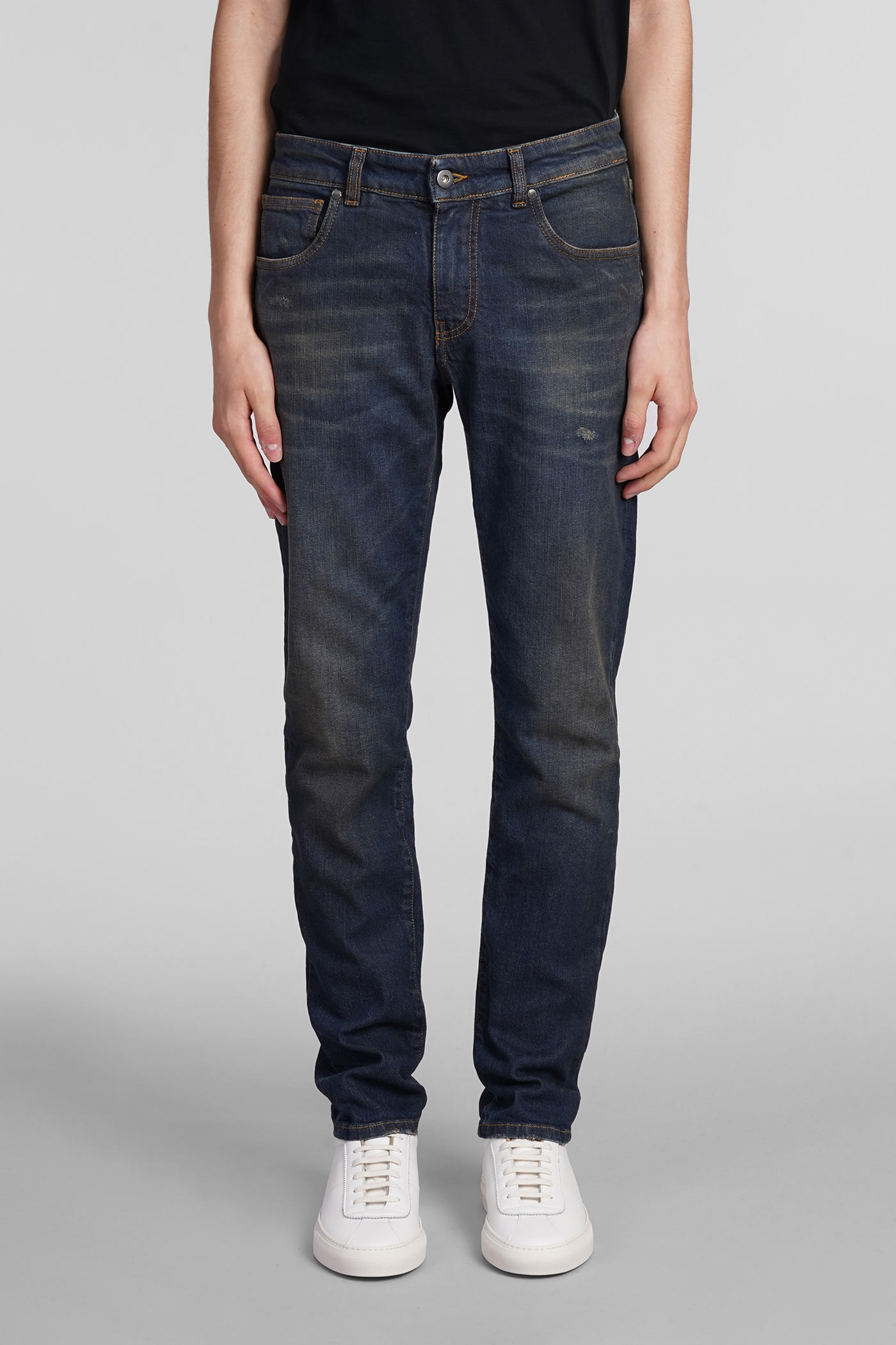 Shop Salvatore Santoro Jeans In Blue Denim