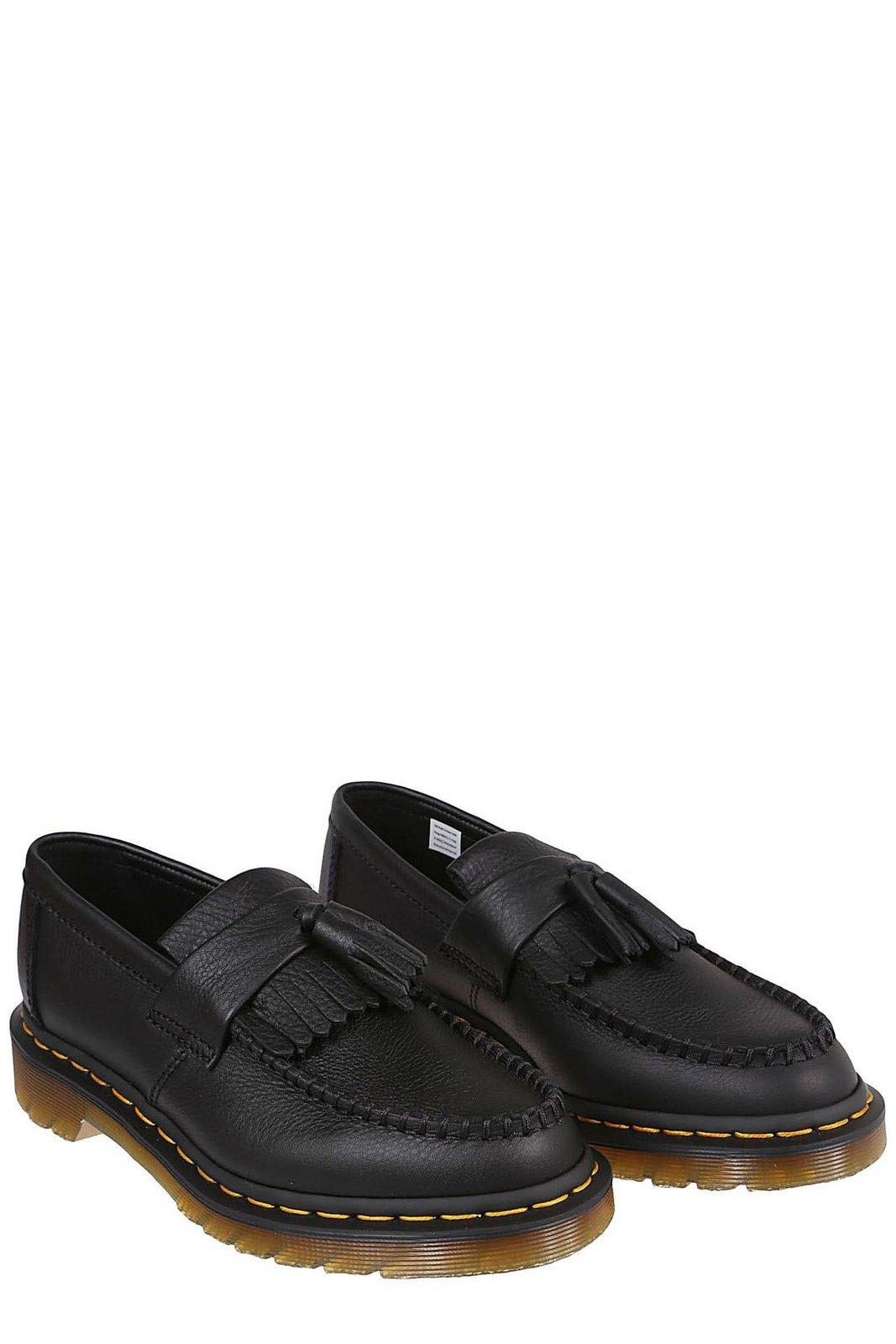 Shop Dr. Martens' Adrian Tassel Detailed Round Toe Loafers In Black