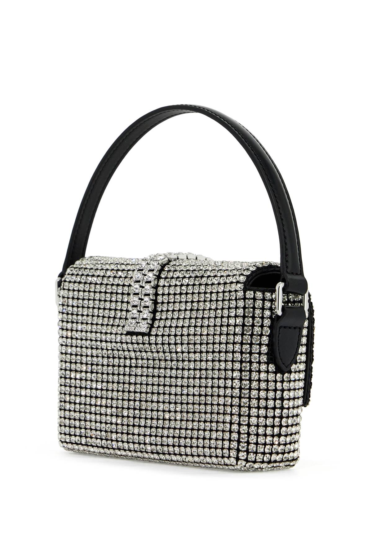 Shop Self-portrait Silver Rhinestone Chainmail Micro Handbag