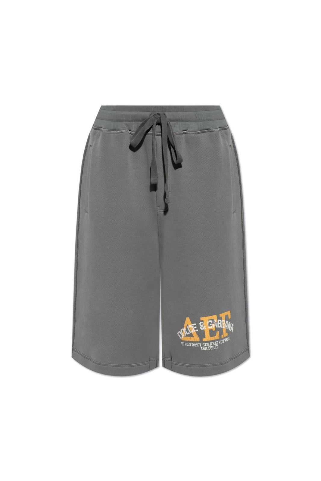 Shop Dolce & Gabbana Logo Printed Drawstring Shorts