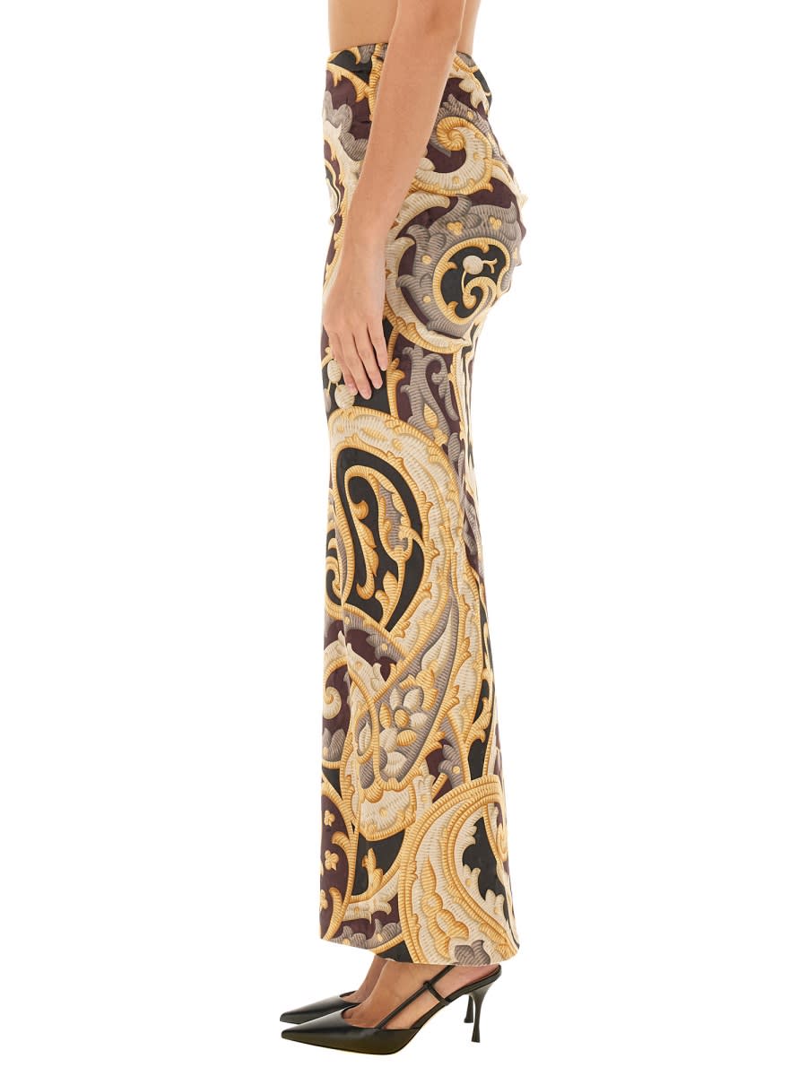 Shop Etro Long Skirt In Multicolour