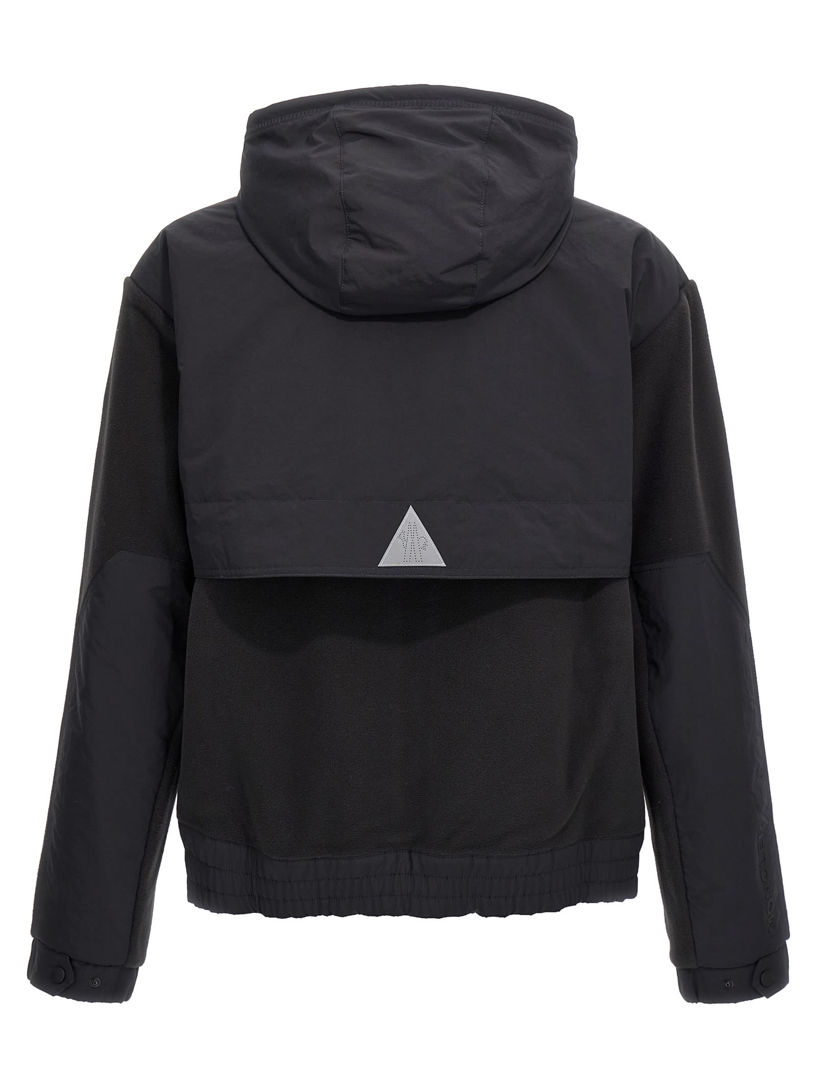 Shop Moncler Fleece Hoodie In Black