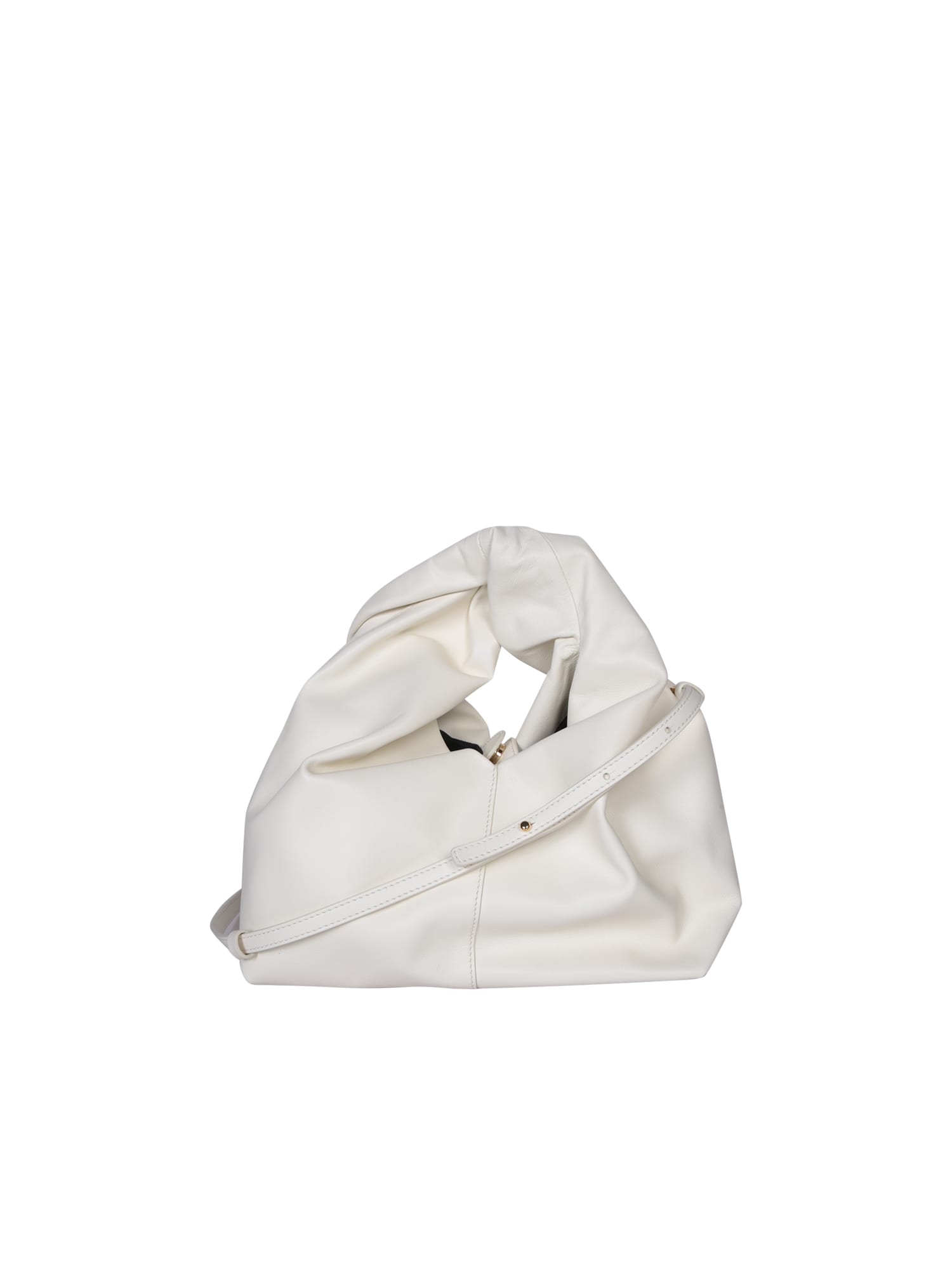 j. w. anderson white leather hobo twister bag