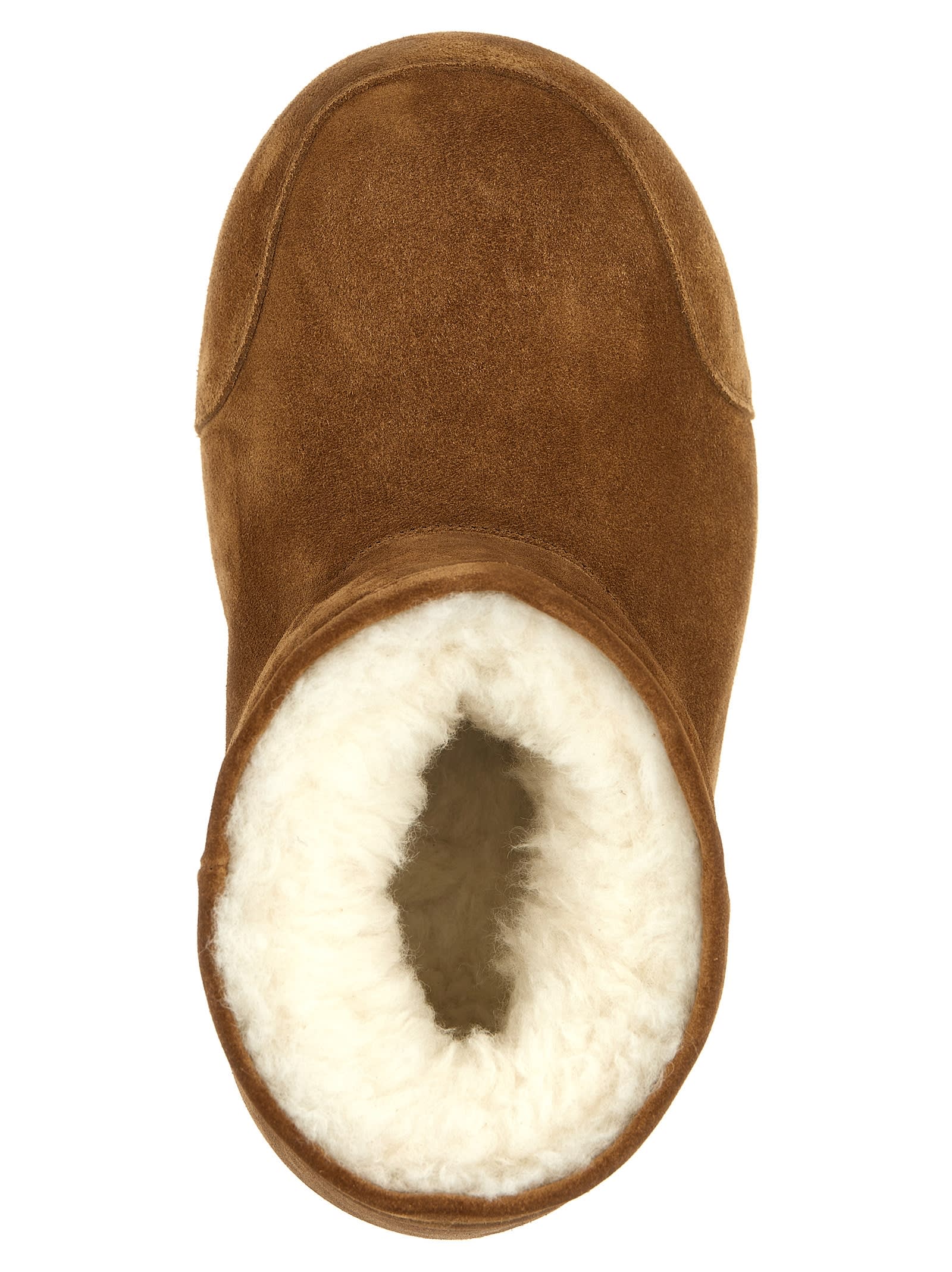 Shop Balenciaga Alaska Fur Boots In Brown